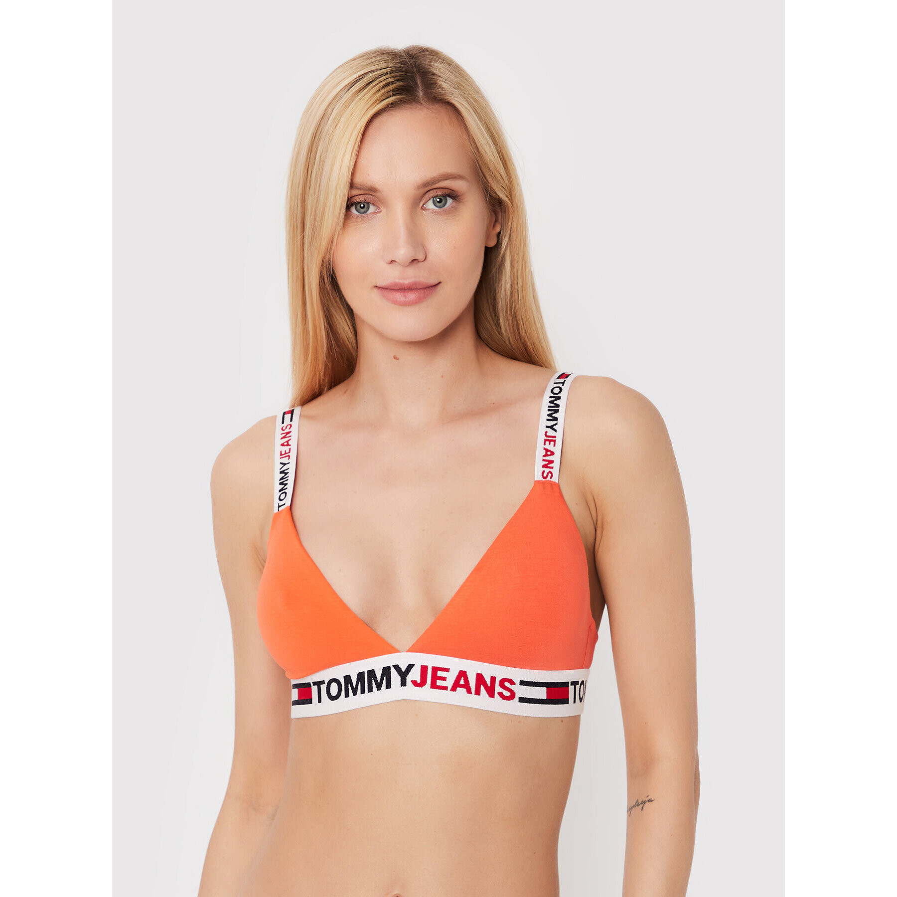 Tommy Jeans Stringové nohavičky UW0UW03529 Oranžová - Pepit.sk