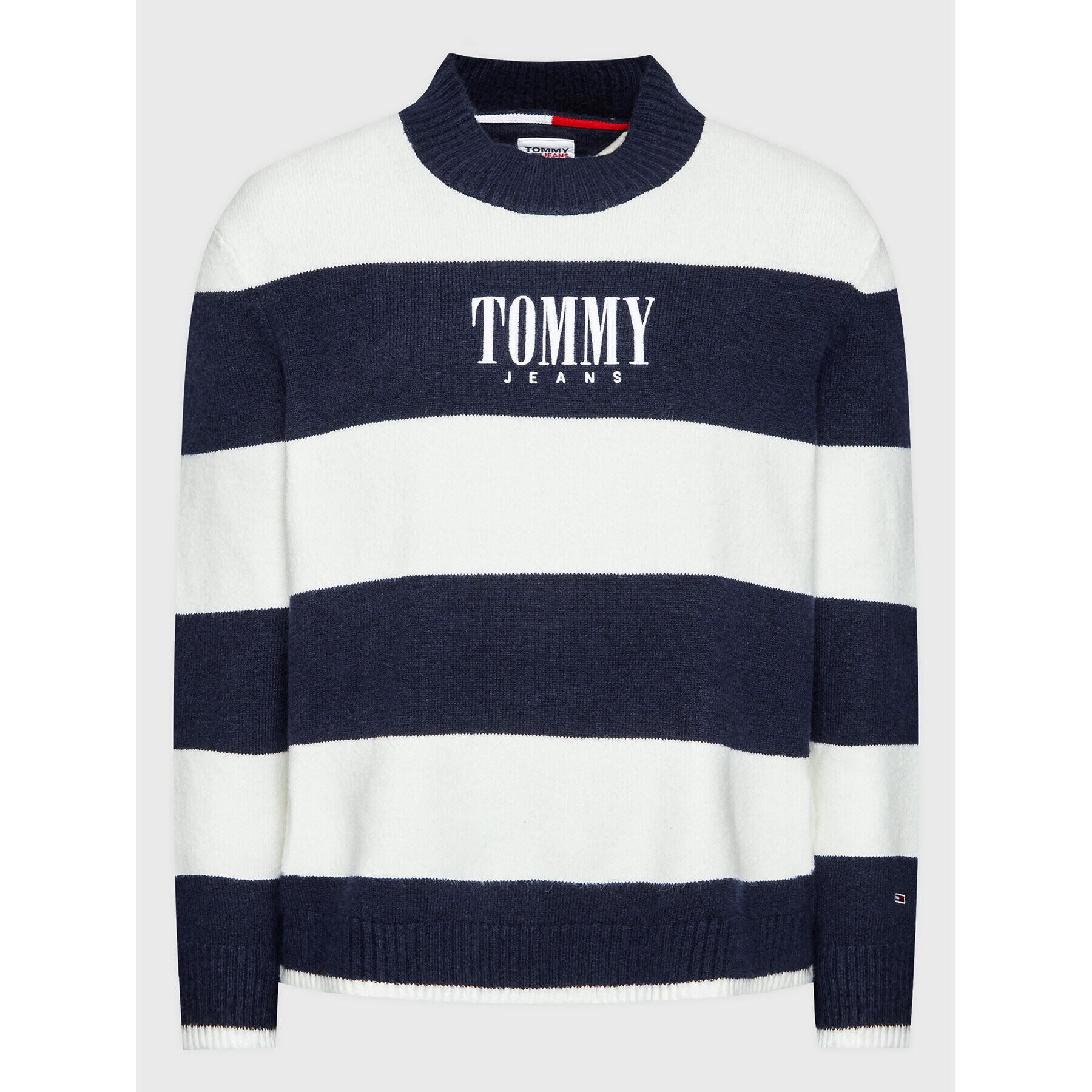 Tommy Jeans Sveter Serif Stripe DM0DM15154 Tmavomodrá Relaxed Fit - Pepit.sk