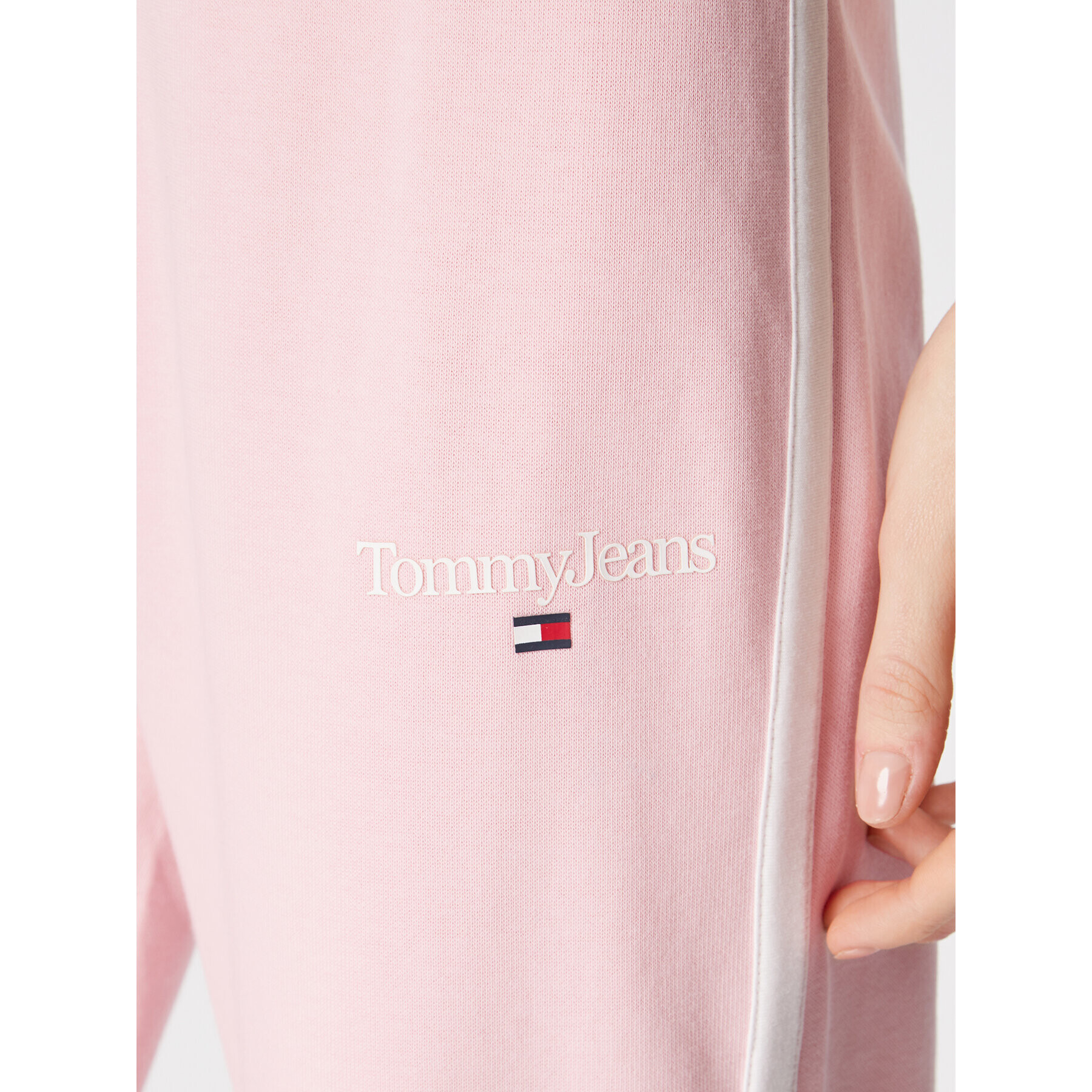 Tommy Jeans Teplákové nohavice Linear 2 Logo DW0DW14993 Ružová Regular Fit - Pepit.sk