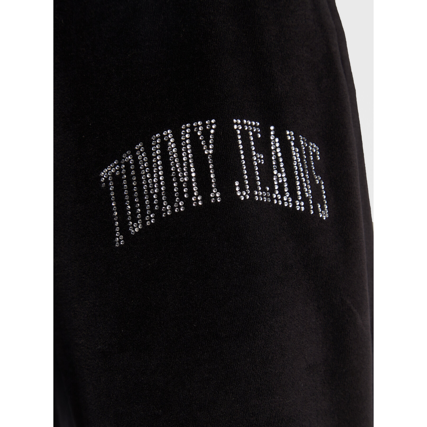 Tommy Jeans Teplákové nohavice Rhinestone DW0DW14990 Čierna Relaxed Fit - Pepit.sk