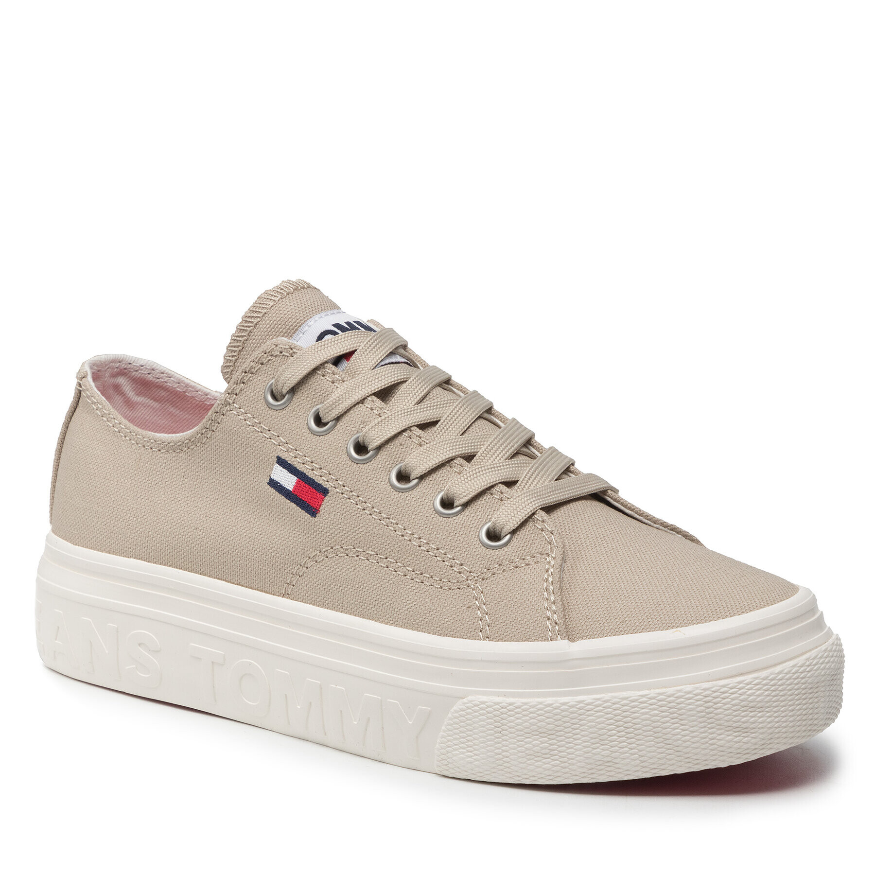 Tommy Jeans Tommy Hilfiger Tenisky Flatform EN0EN01673 Béžová - Pepit.sk