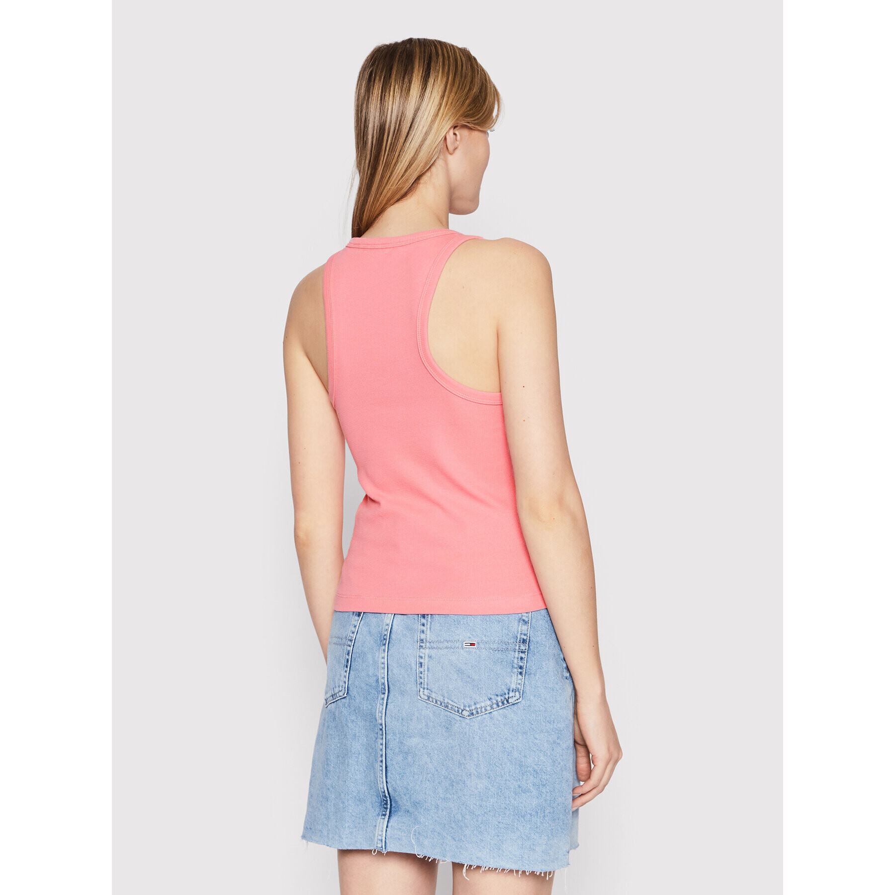 Tommy Jeans Top Feminne DW0DW12548 Ružová Slim Fit - Pepit.sk