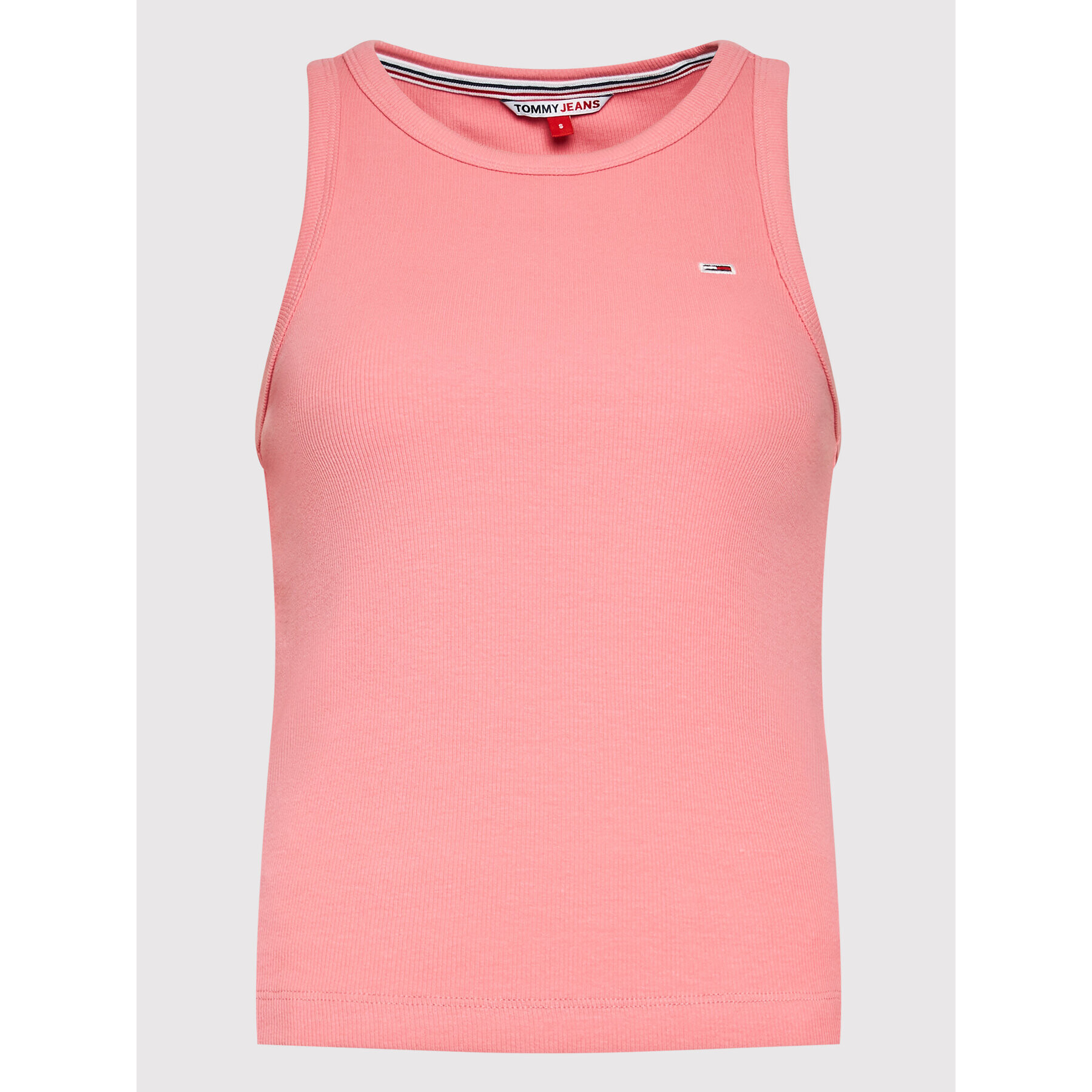 Tommy Jeans Top Feminne DW0DW12548 Ružová Slim Fit - Pepit.sk