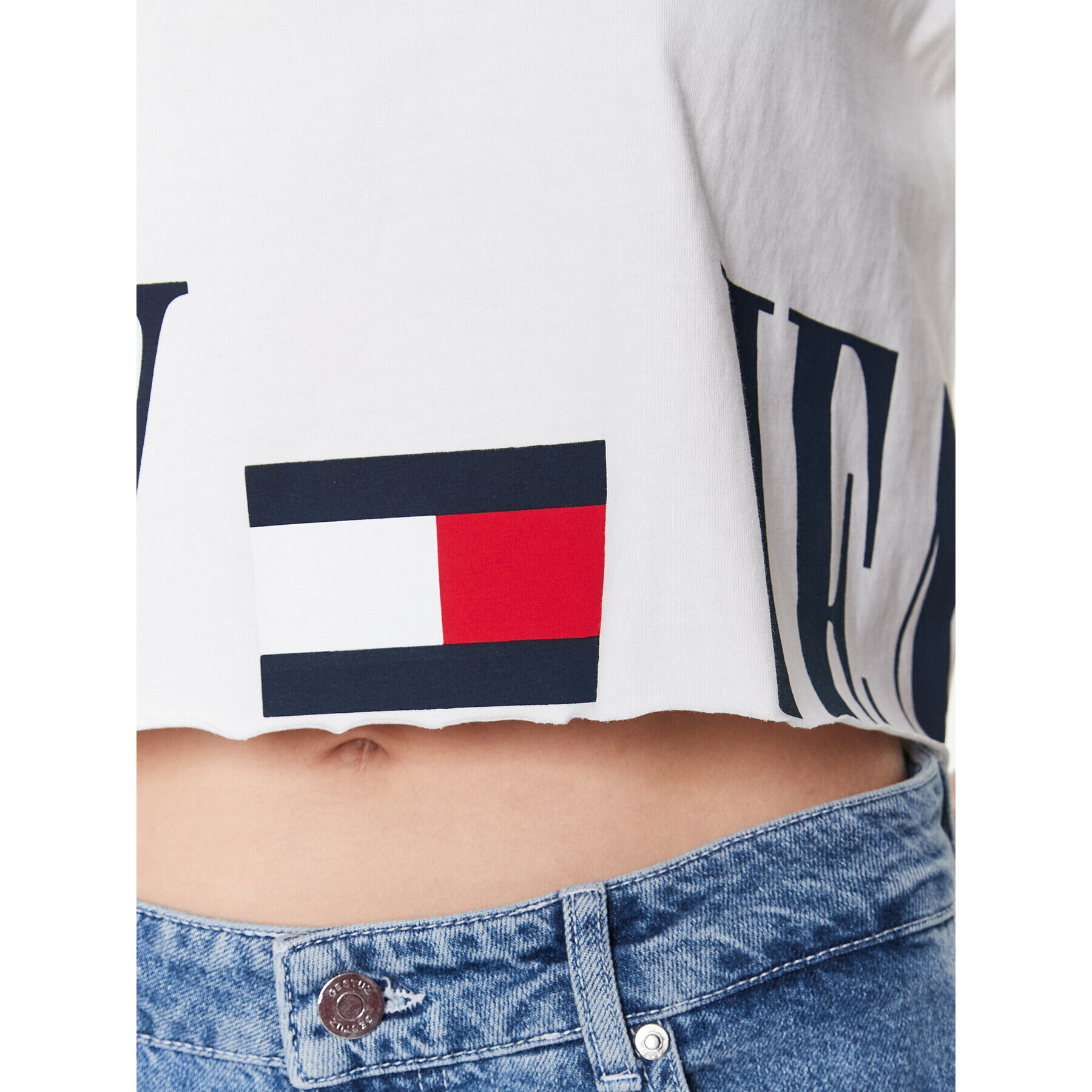 Tommy Jeans Tričko Archive 2 DW0DW15460 Biela Oversize - Pepit.sk