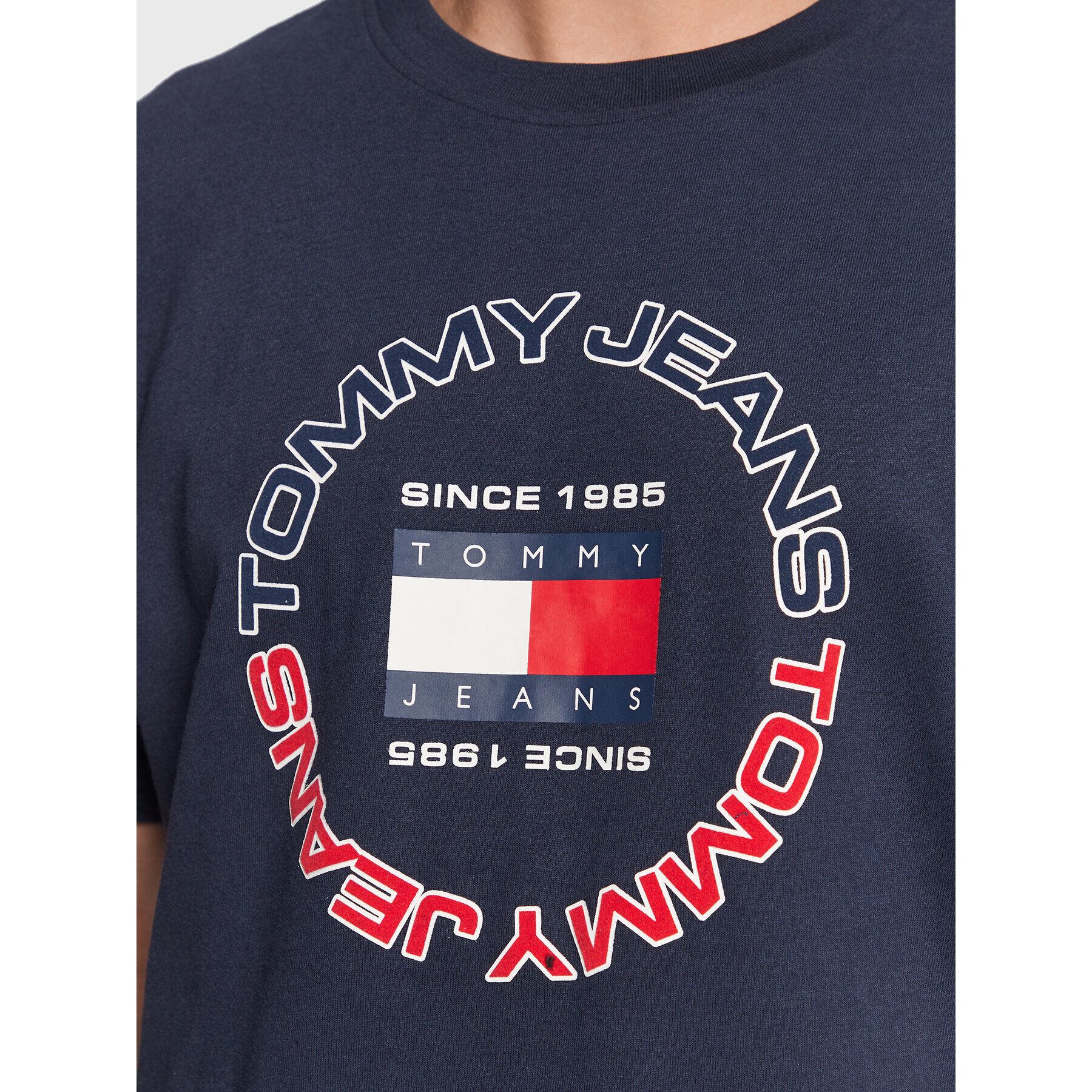 Tommy Jeans Tričko Athletic DM0DM15676 Tmavomodrá Relaxed Fit - Pepit.sk