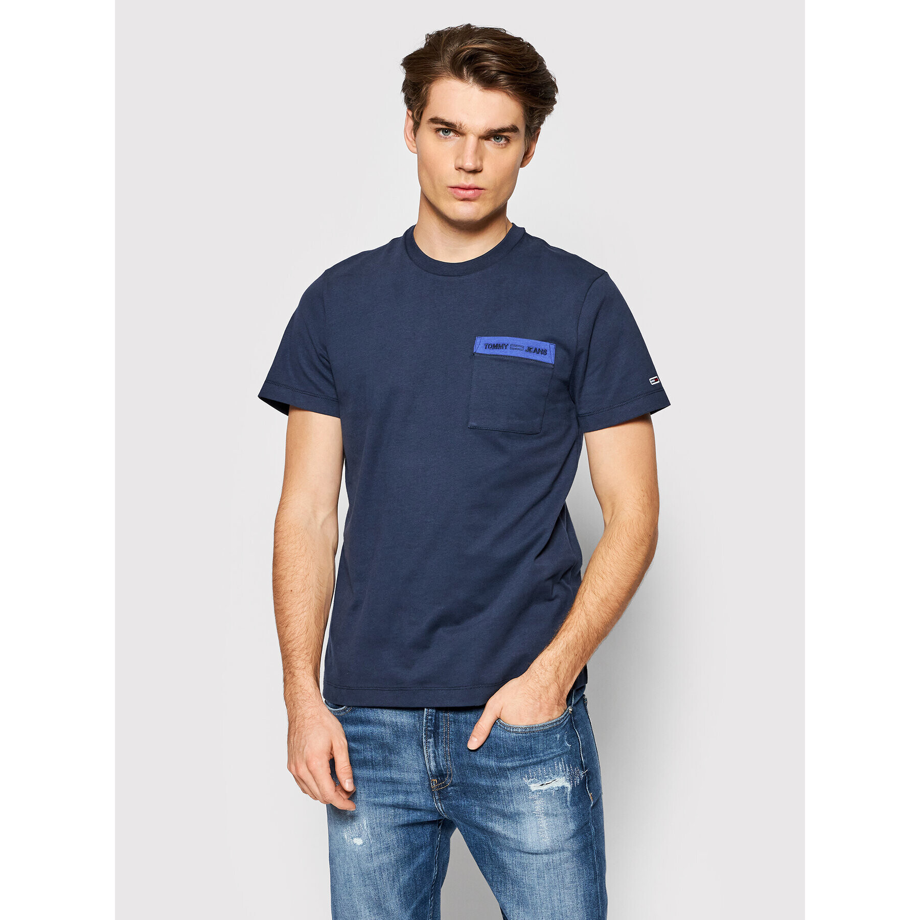 Tommy Jeans Tričko Branded Pocket DM0DM11441 Tmavomodrá Regular Fit - Pepit.sk