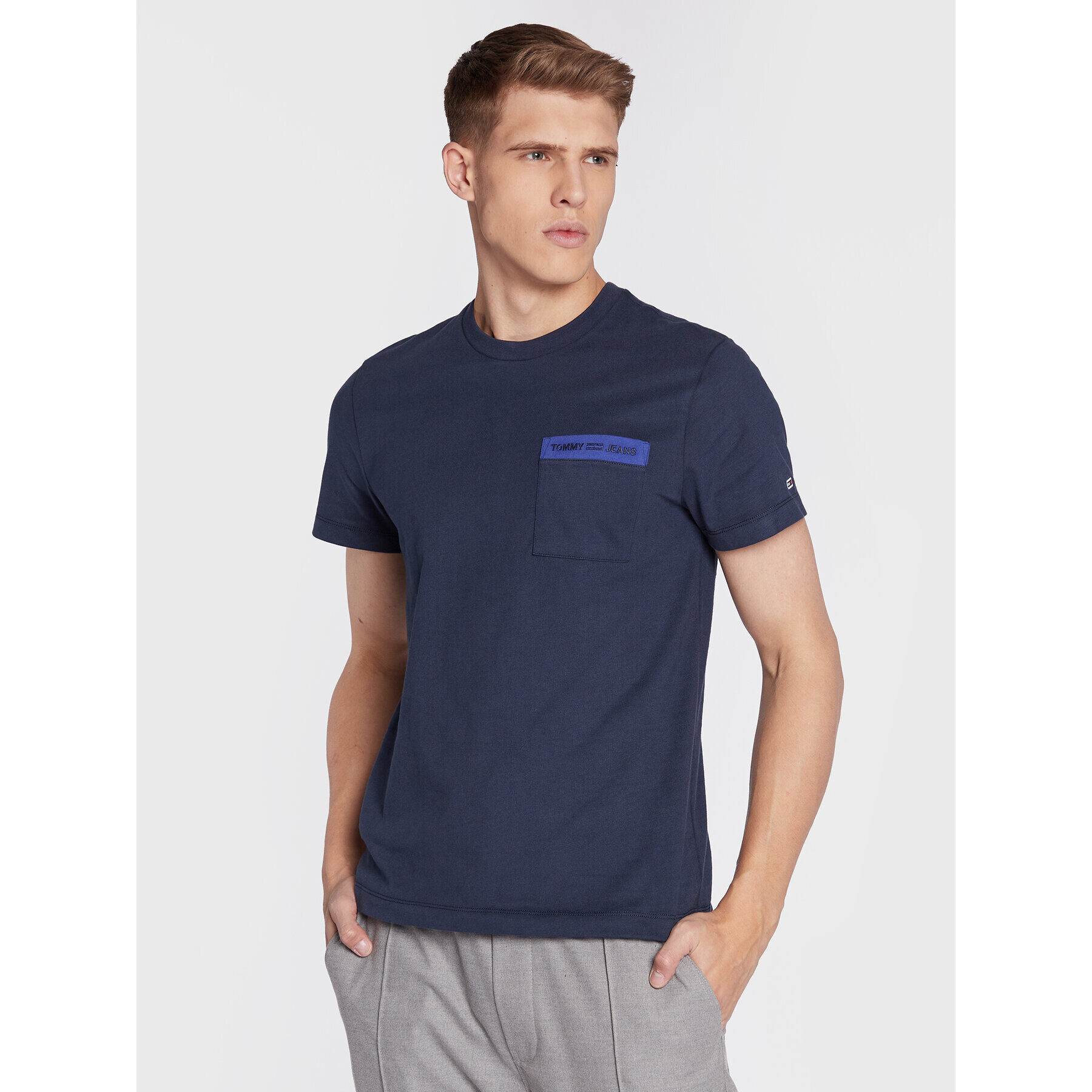 Tommy Jeans Tričko Branded Pocket DM0DM11441 Tmavomodrá Regular Fit - Pepit.sk