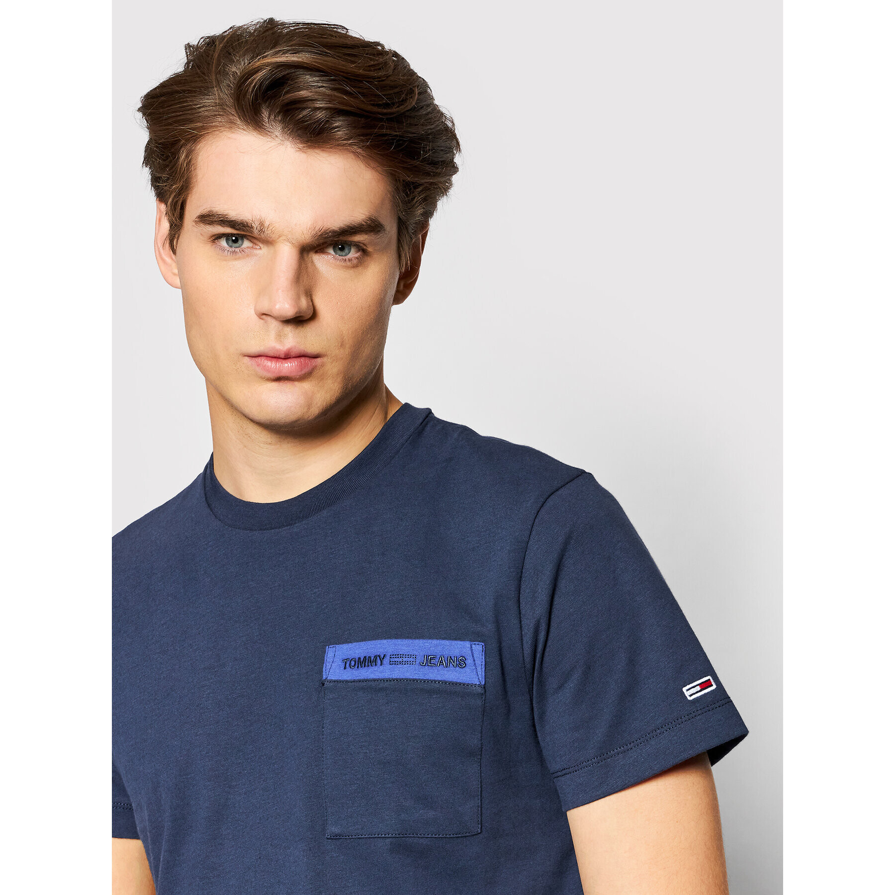 Tommy Jeans Tričko Branded Pocket DM0DM11441 Tmavomodrá Regular Fit - Pepit.sk