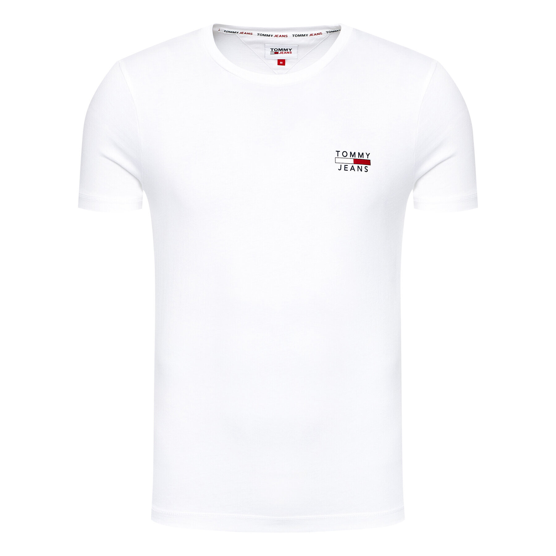 Tommy Jeans Tričko Chest Logo DM0DM10099 Biela Slim Fit - Pepit.sk