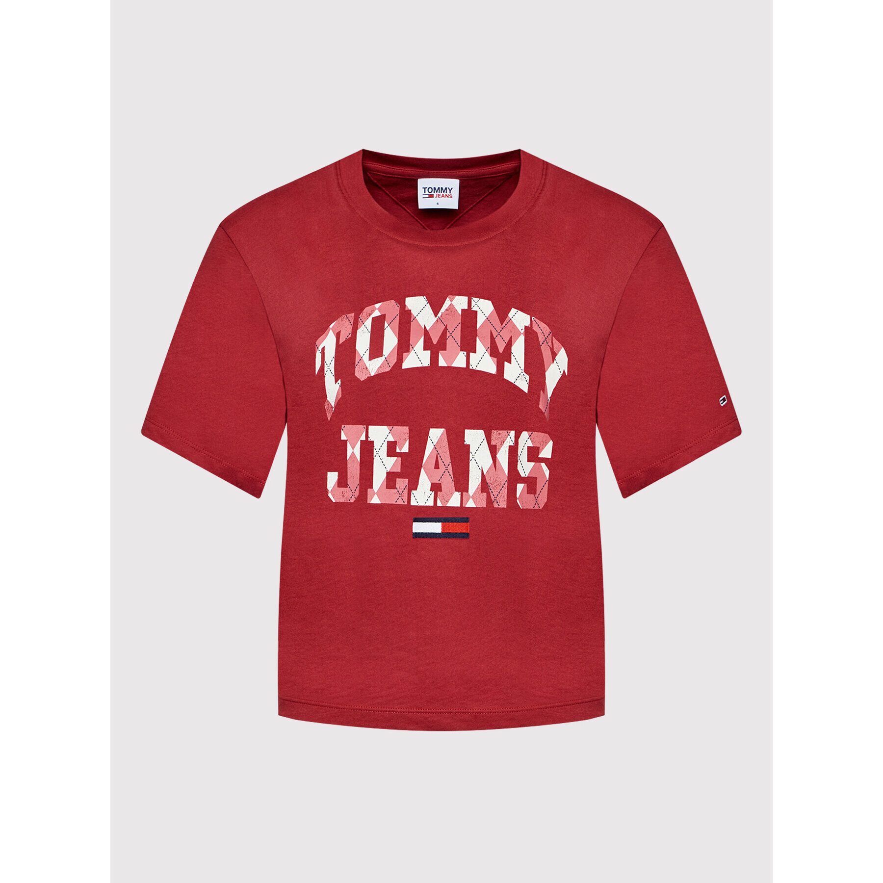 Tommy Jeans Tričko Classic Collage DW0DW11928 Bordová Regular Fit - Pepit.sk