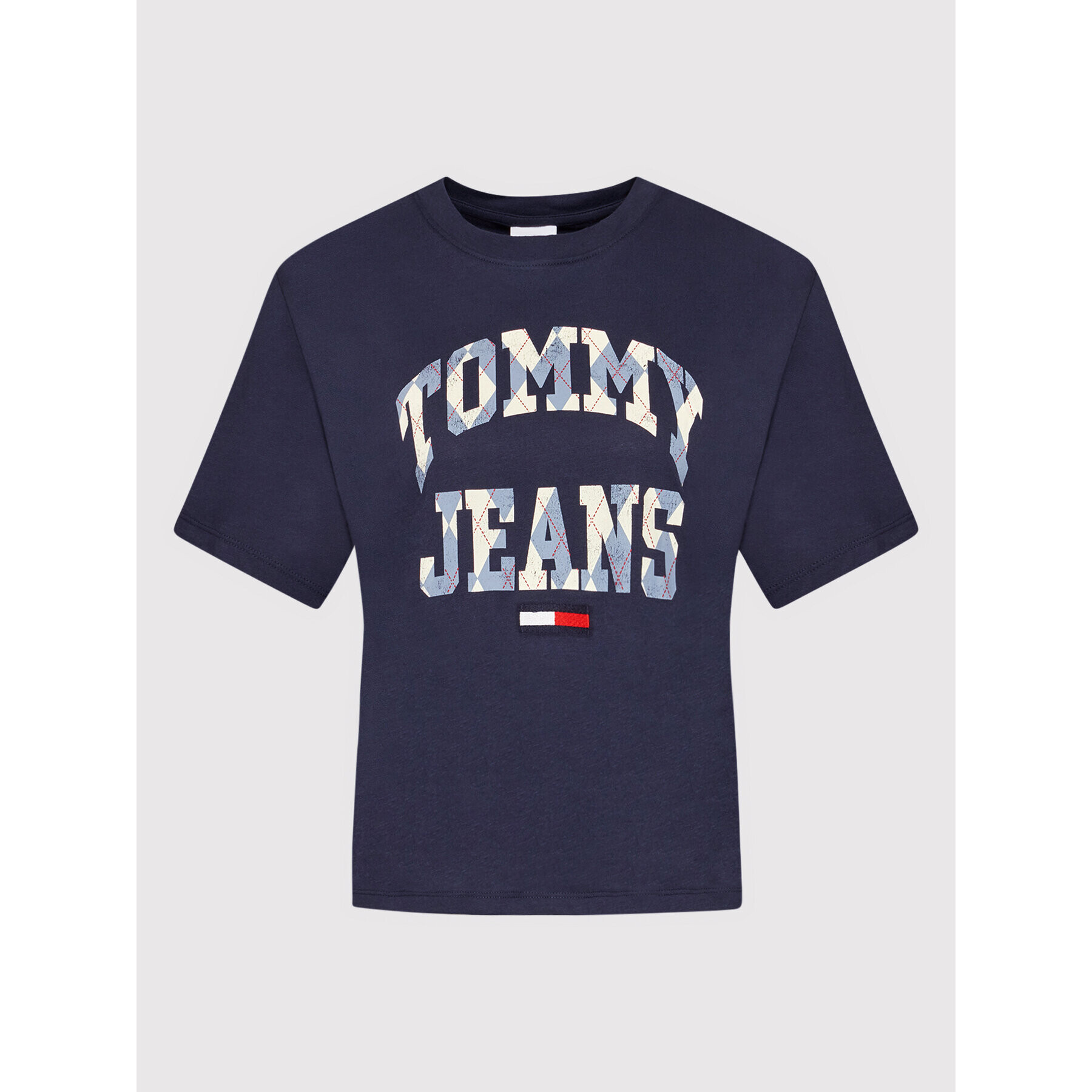 Tommy Jeans Tričko Classic College Argyle DW0DW11928 Tmavomodrá Relaxed Fit - Pepit.sk