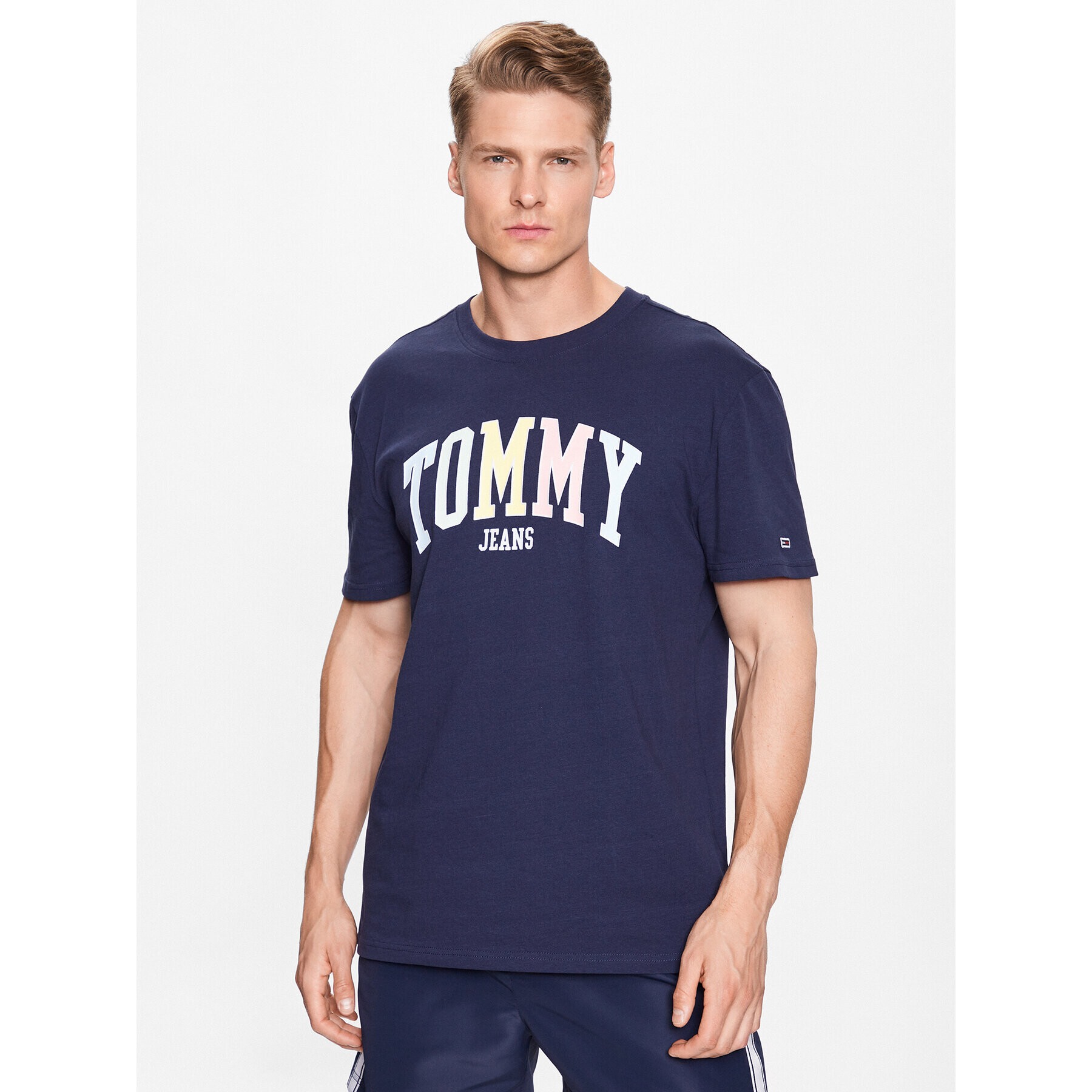 Tommy Jeans Tričko Classic College DM0DM16401 Tmavomodrá Regular Fit - Pepit.sk