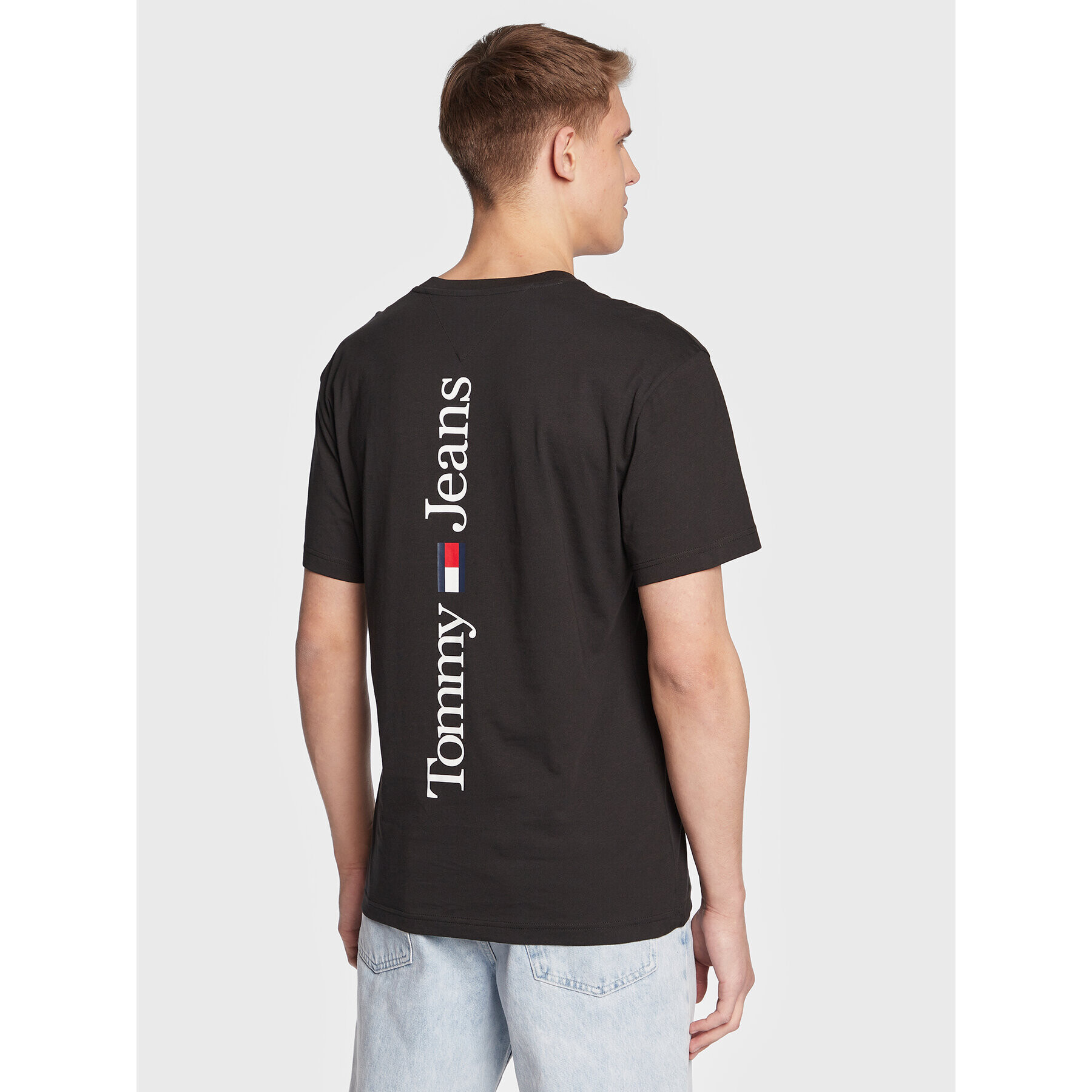 Tommy Jeans Tričko Classic Linear Back Logo DM0DM15678 Čierna Regular Fit - Pepit.sk