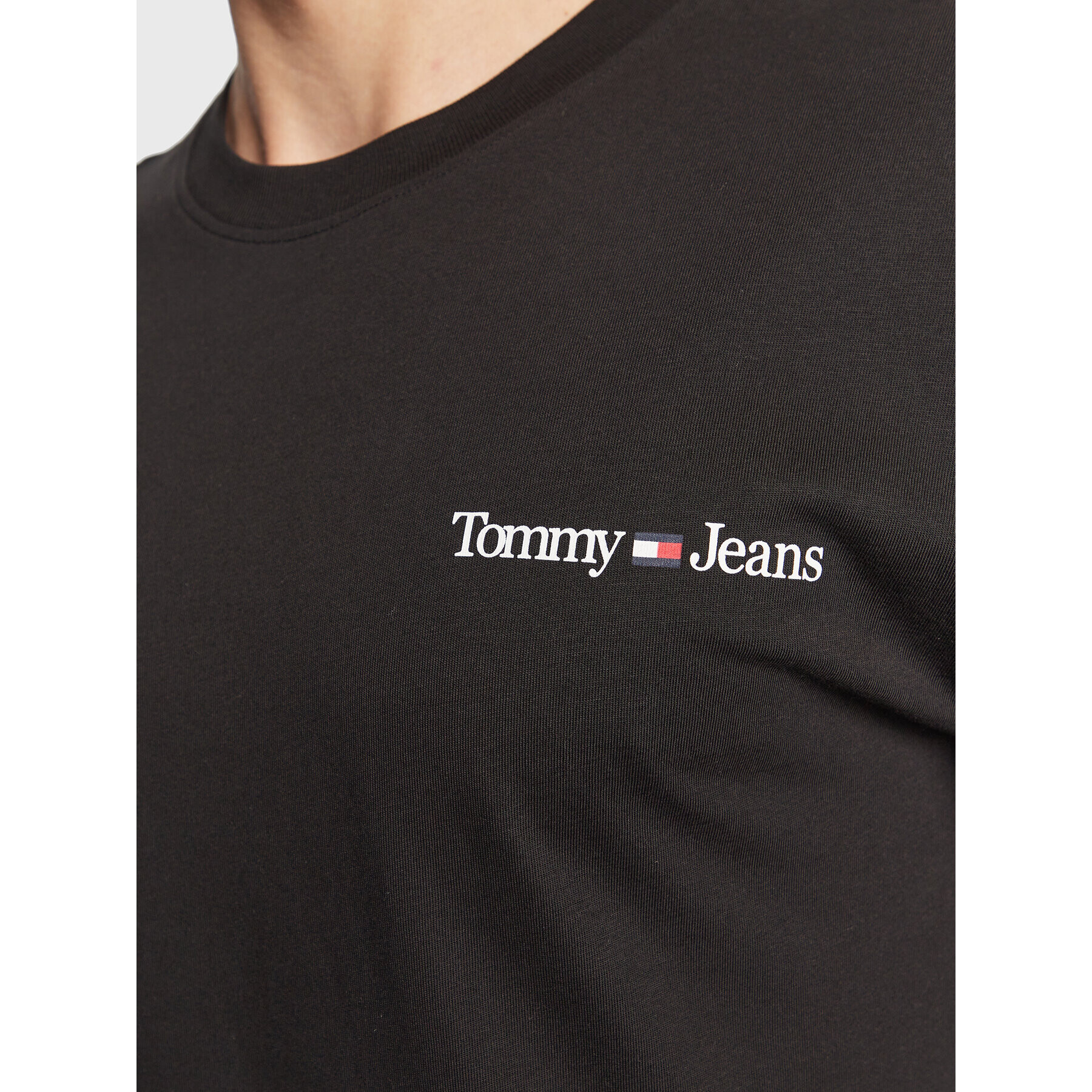 Tommy Jeans Tričko Classic Linear Back Logo DM0DM15678 Čierna Regular Fit - Pepit.sk