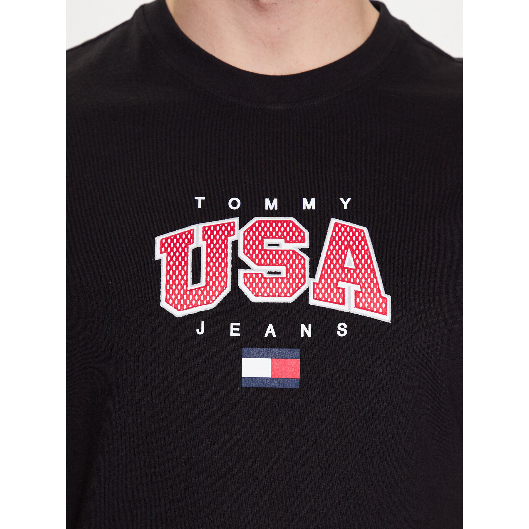 Tommy Jeans Tričko Classic Modern Sport USA DM0DM16406 Čierna Regular Fit - Pepit.sk