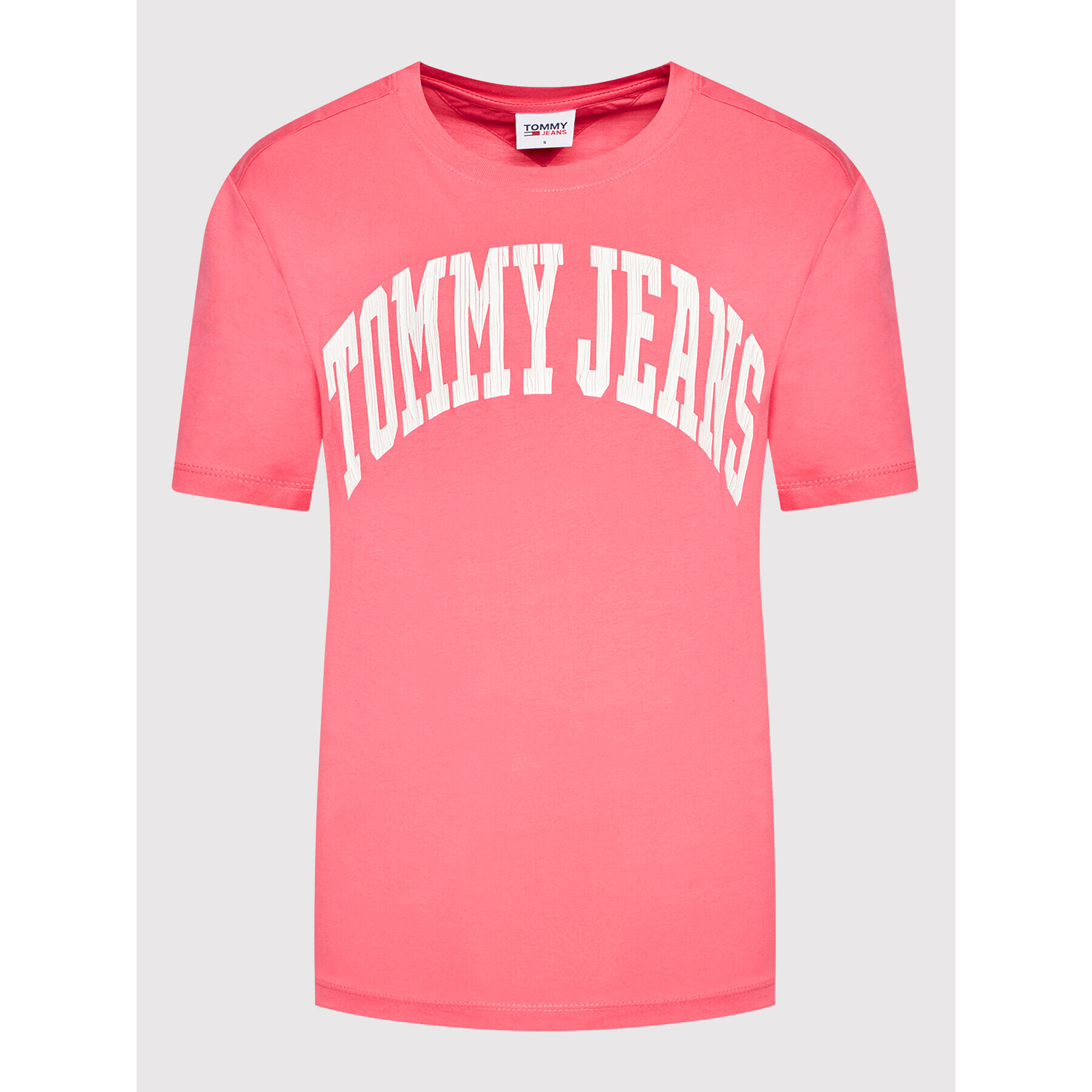 Tommy Jeans Tričko College DW0DW13005 Ružová Boyfriend Fit - Pepit.sk