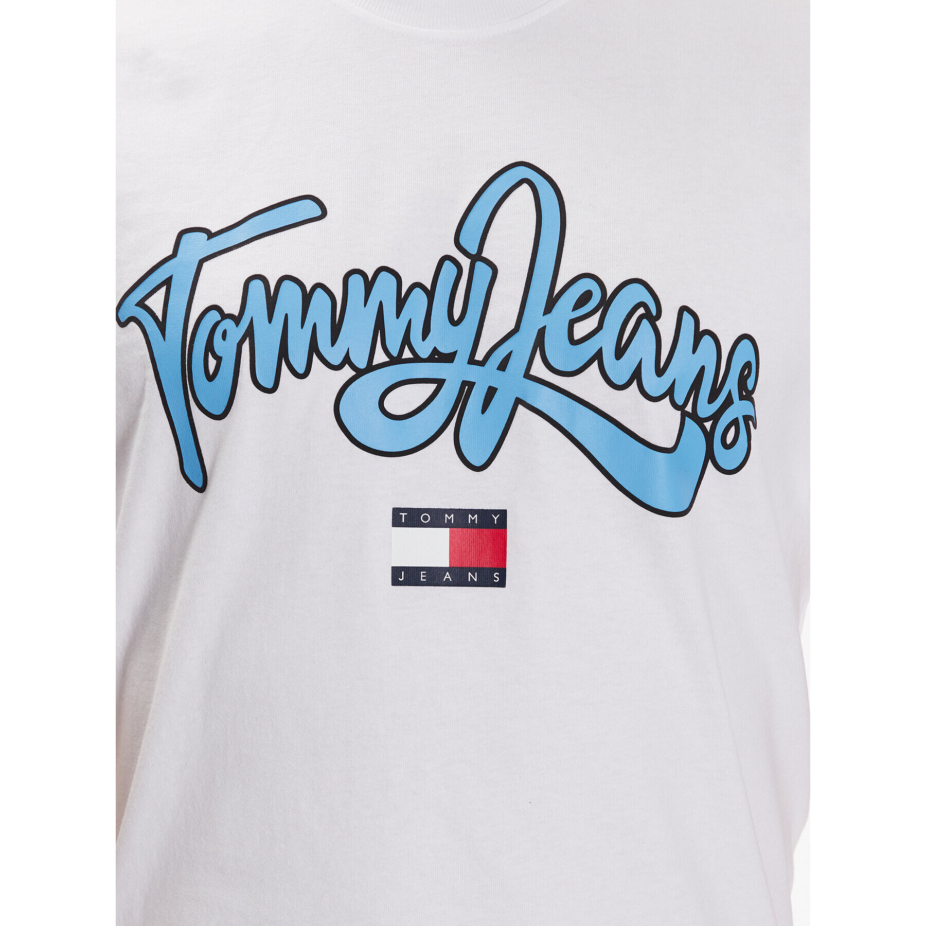 Tommy Jeans Tričko College Pop DM0DM16403 Biela Regular Fit - Pepit.sk