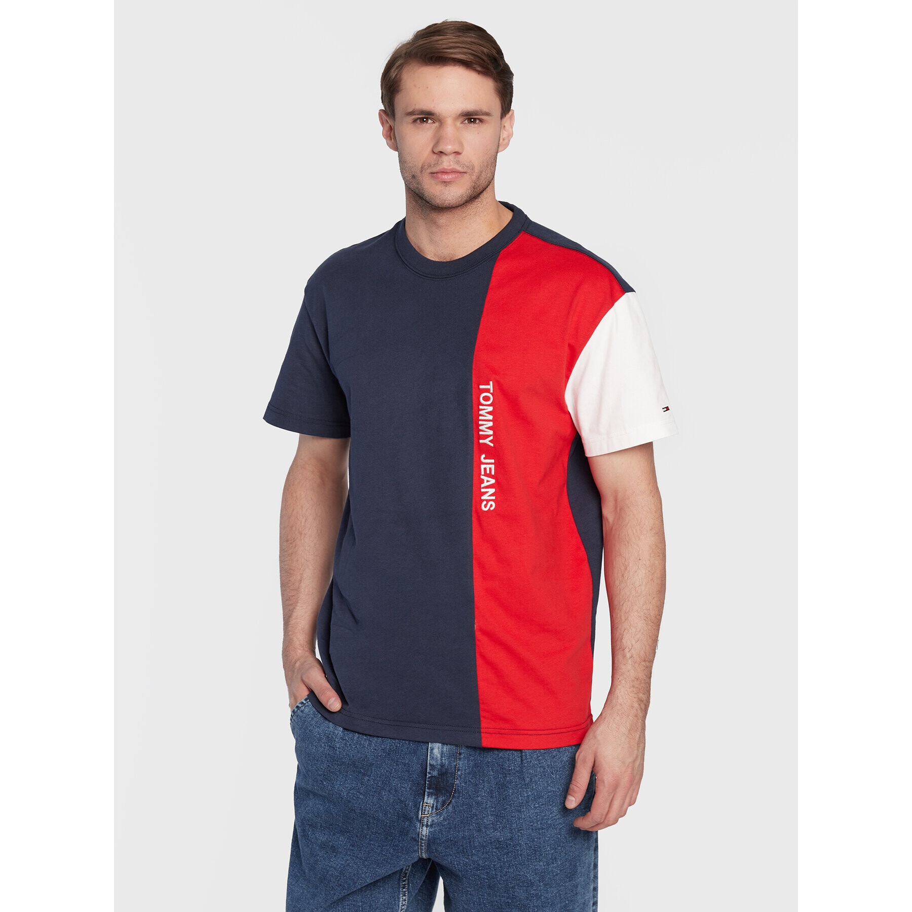 Tommy Jeans Tričko Colorblock DM0DM11440 Farebná Relaxed Fit - Pepit.sk