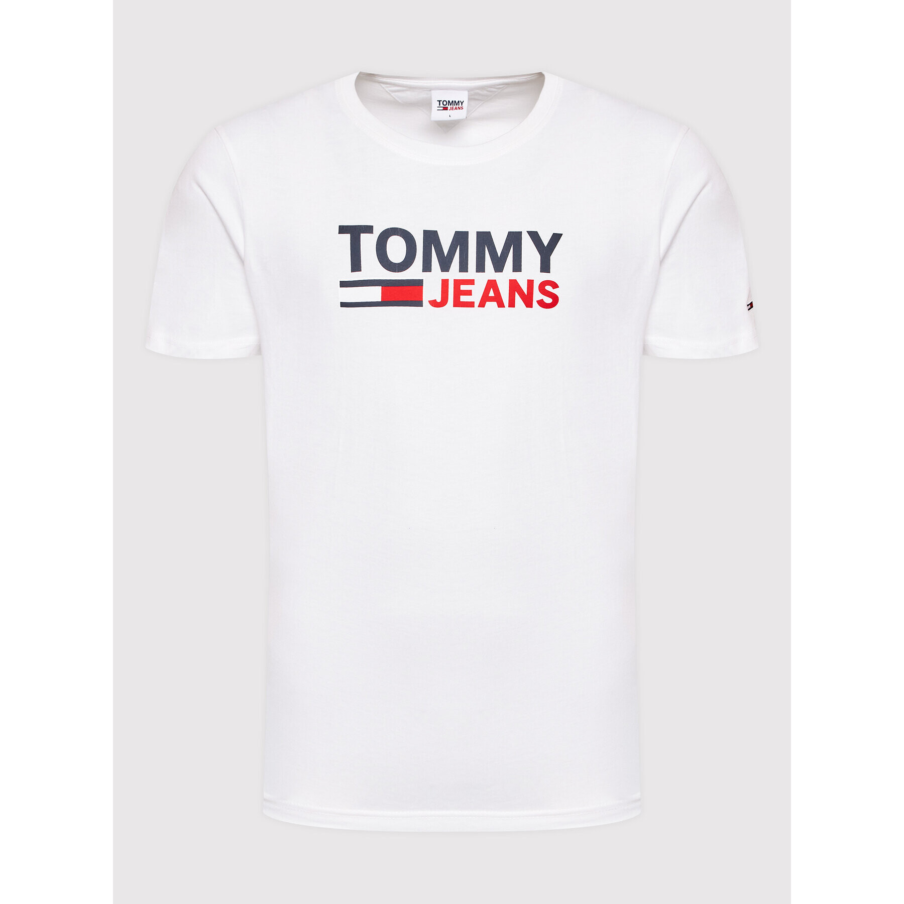 Tommy Jeans Tričko Corp Logo DM0DM15379 Biela Regular Fit - Pepit.sk