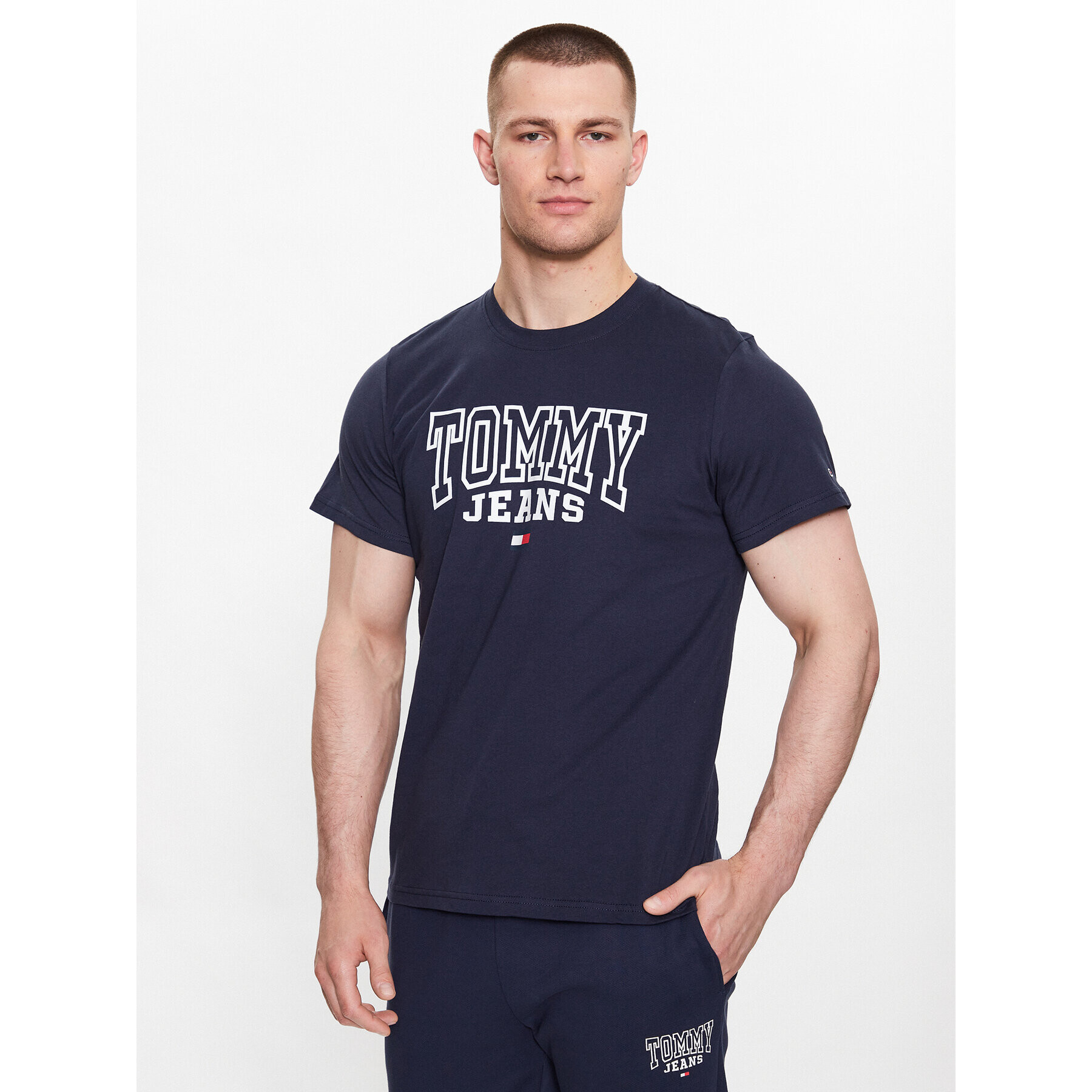 Tommy Jeans Tričko DM0DM16831 Tmavomodrá Regular Fit - Pepit.sk