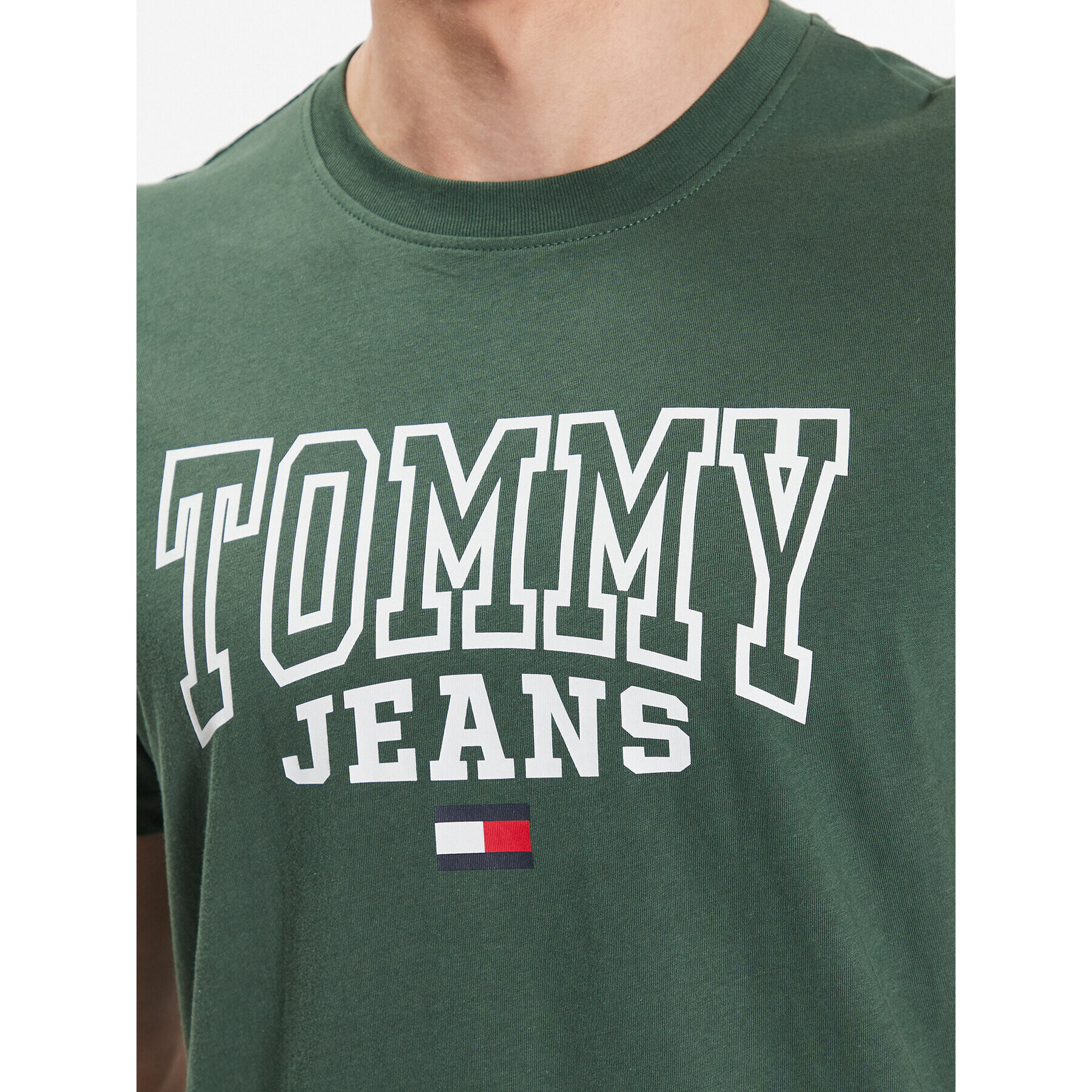 Tommy Jeans Tričko DM0DM16831 Zelená Regular Fit - Pepit.sk