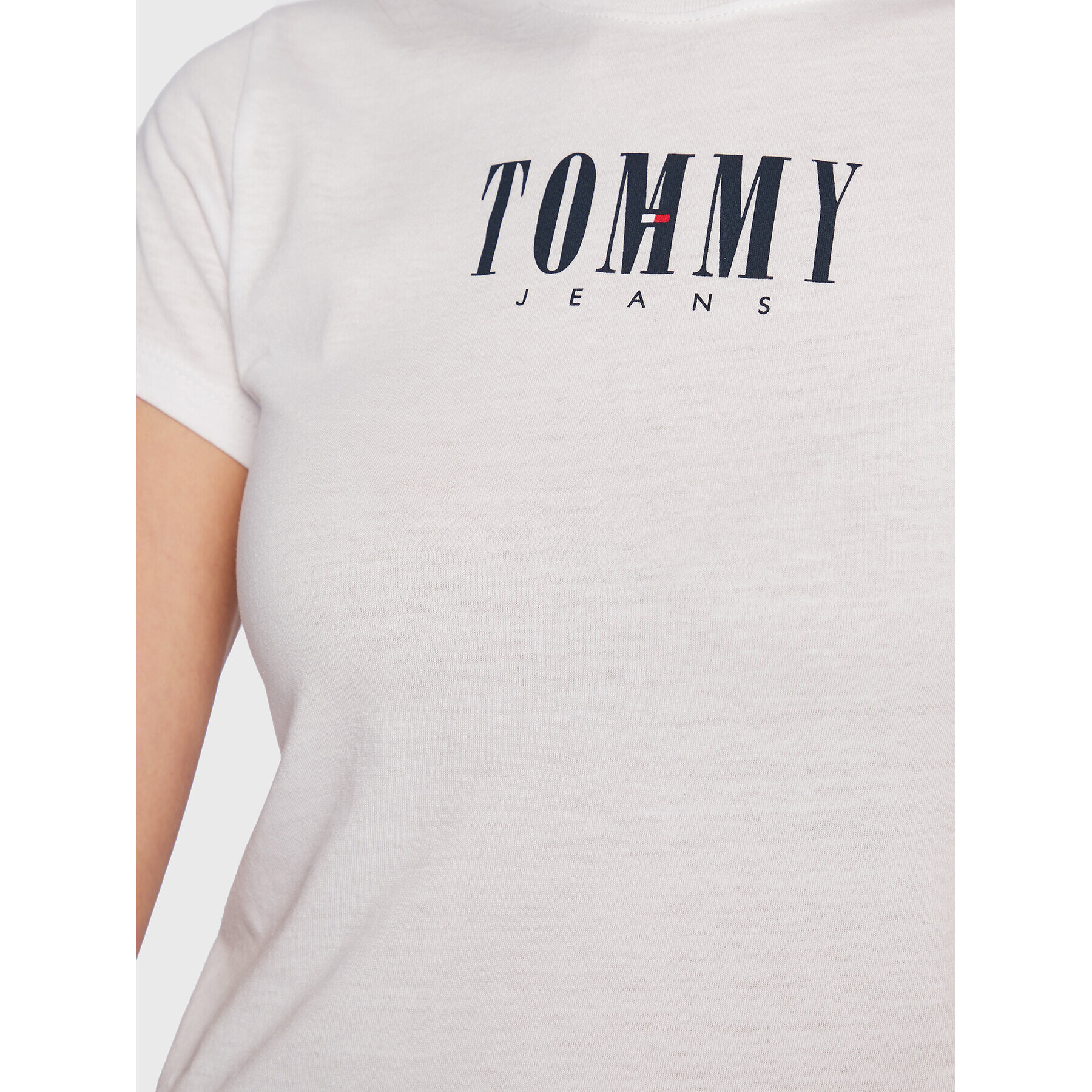 Tommy Jeans Tričko DW0DW14378 Biela Slim Fit - Pepit.sk