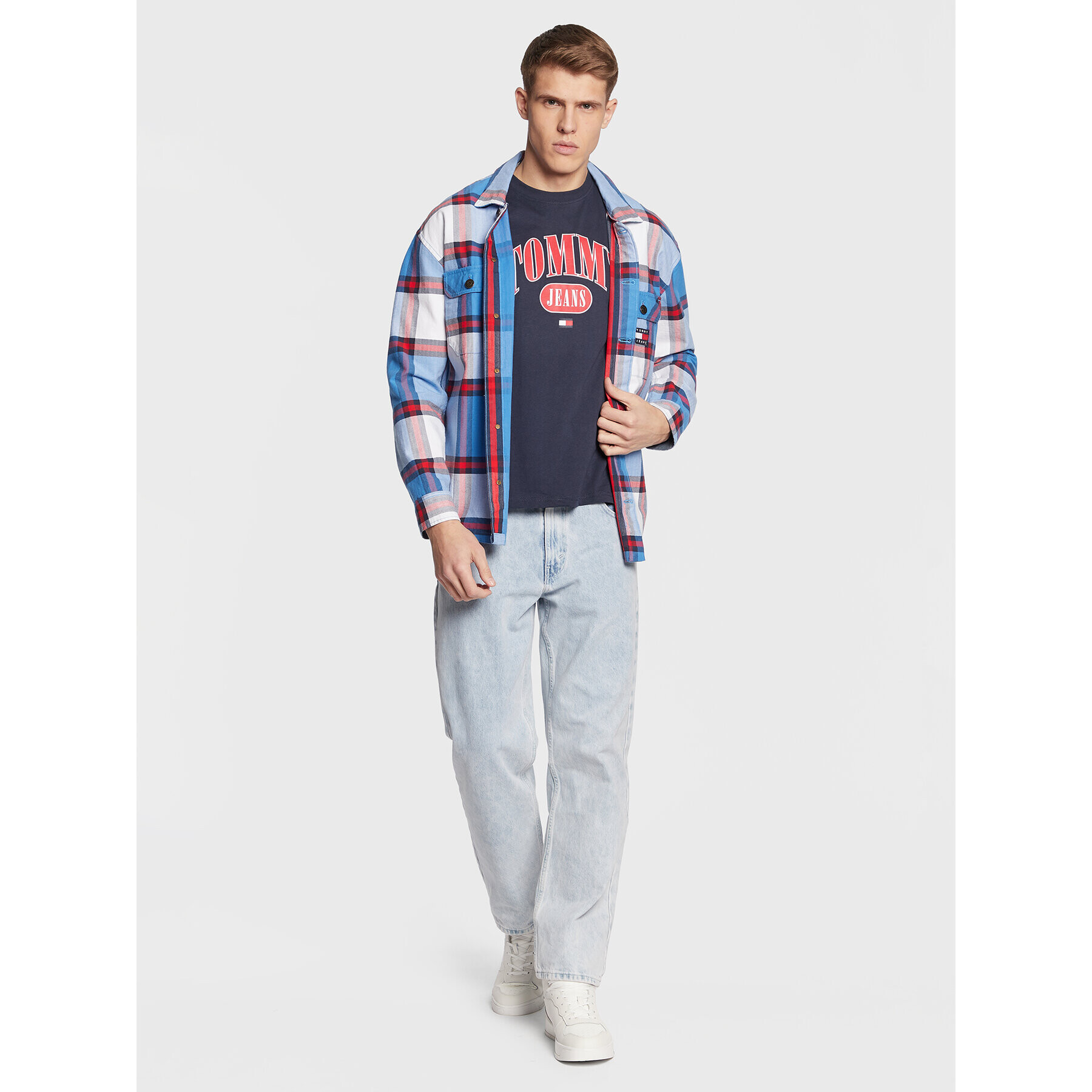 Tommy Jeans Tričko Entry DM0DM15675 Tmavomodrá Regular Fit - Pepit.sk