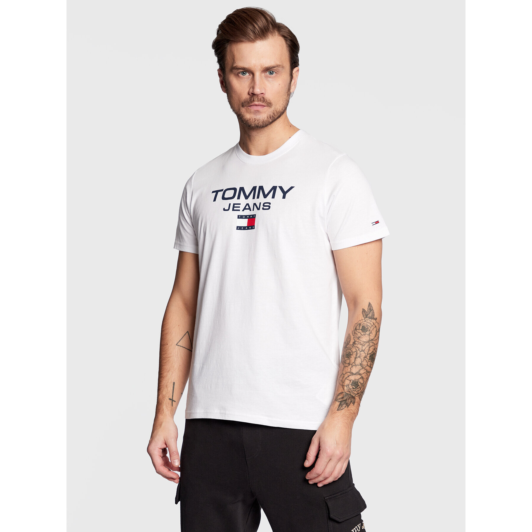 Tommy Jeans Tričko Entry DM0DM15682 Biela Regular Fit - Pepit.sk