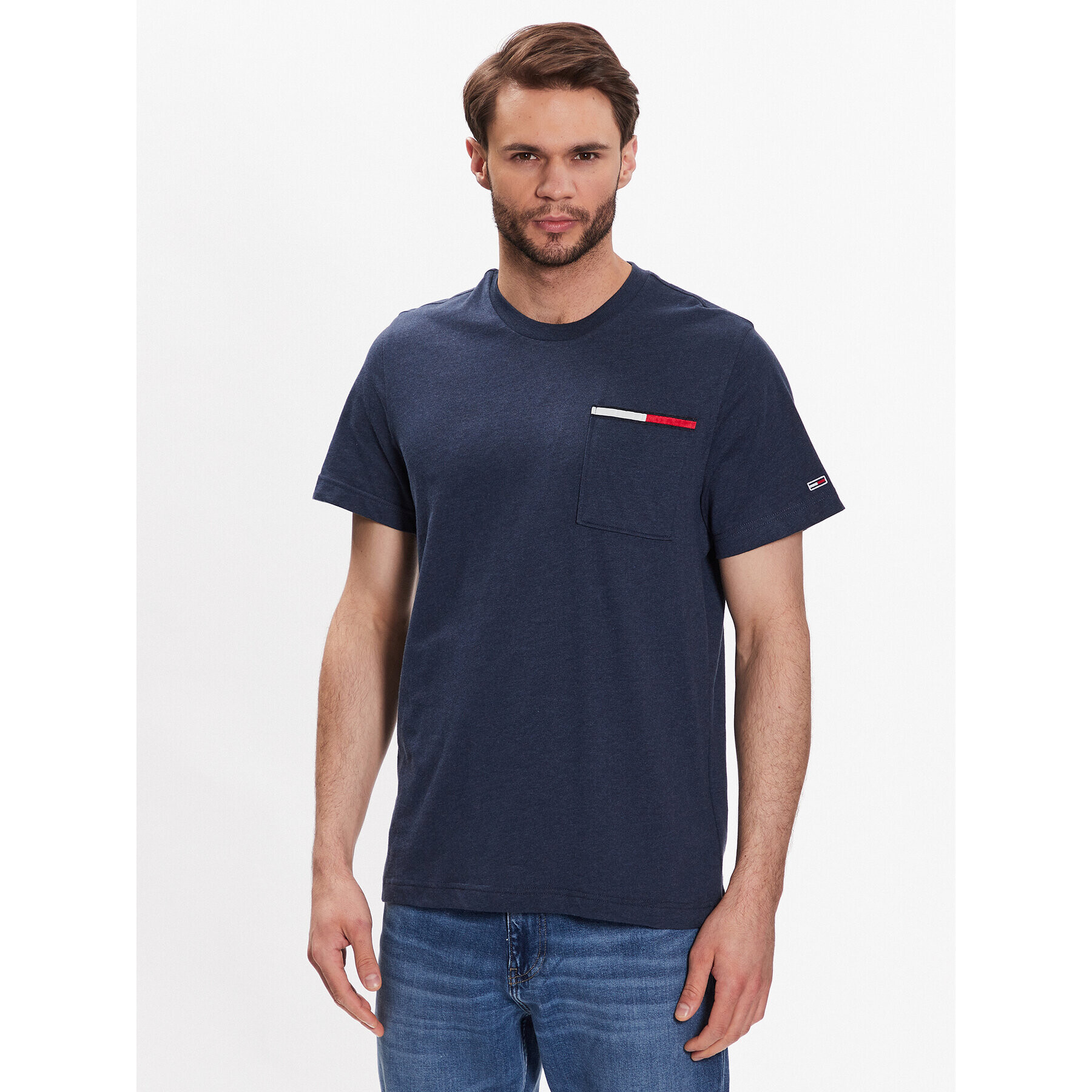 Tommy Jeans Tričko Essential DM0DM13063 Tmavomodrá Regular Fit - Pepit.sk