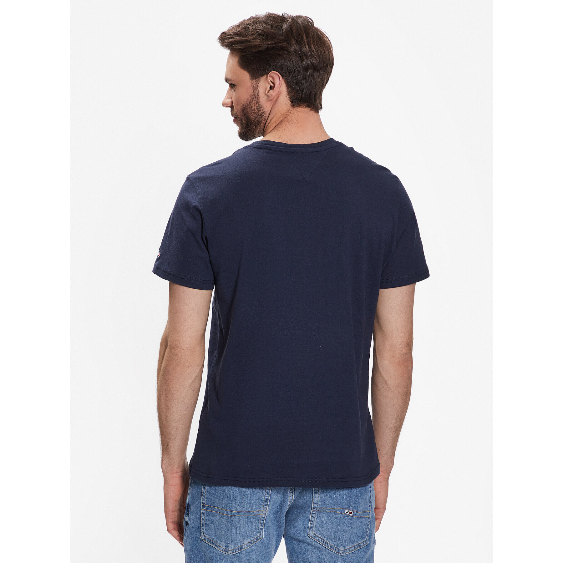 Tommy Jeans Tričko Essential DM0DM16405 Tmavomodrá Regular Fit - Pepit.sk