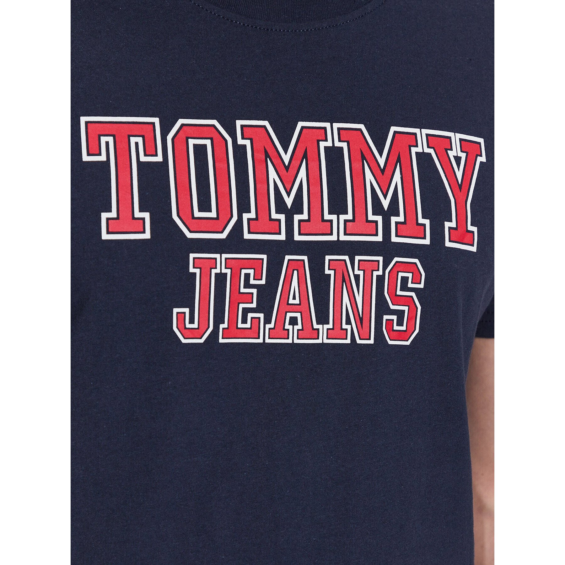 Tommy Jeans Tričko Essential DM0DM16405 Tmavomodrá Regular Fit - Pepit.sk