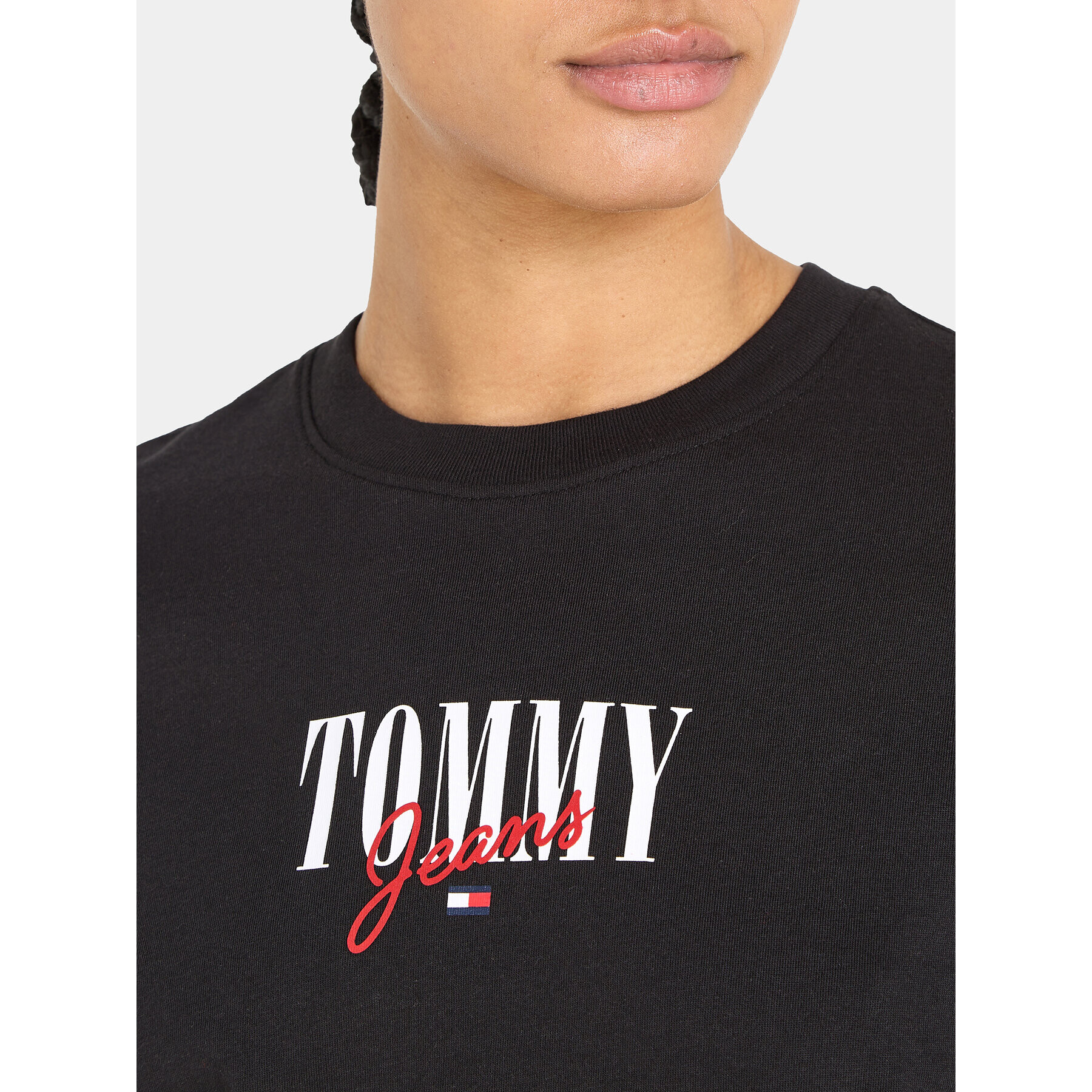 Tommy Jeans Tričko Essential Logo DW0DW16441 Čierna Relaxed Fit - Pepit.sk