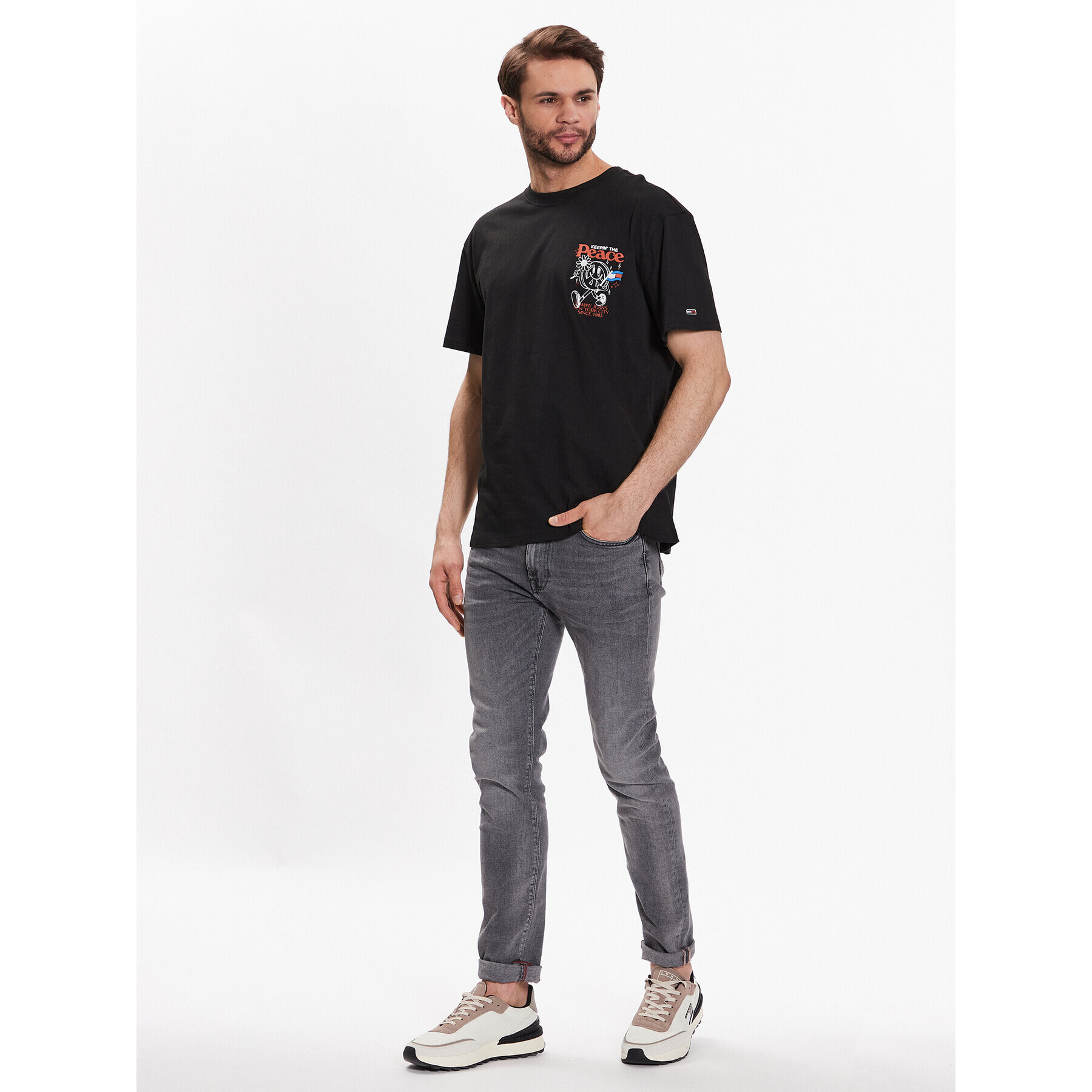 Tommy Jeans Tričko Homegrown DM0DM16226 Čierna Regular Fit - Pepit.sk