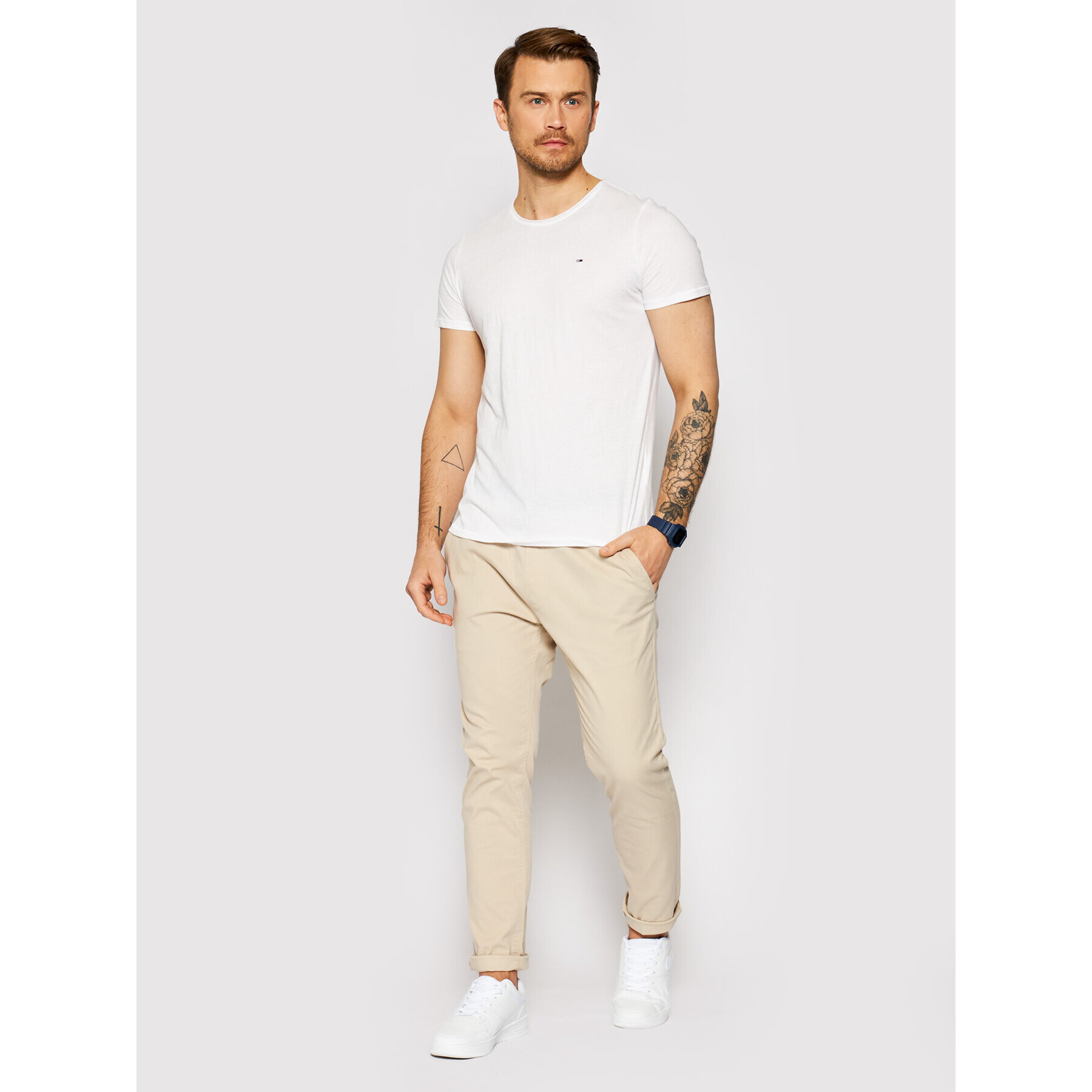 Tommy Jeans Tričko Jaspe Biela Slim Fit - Pepit.sk