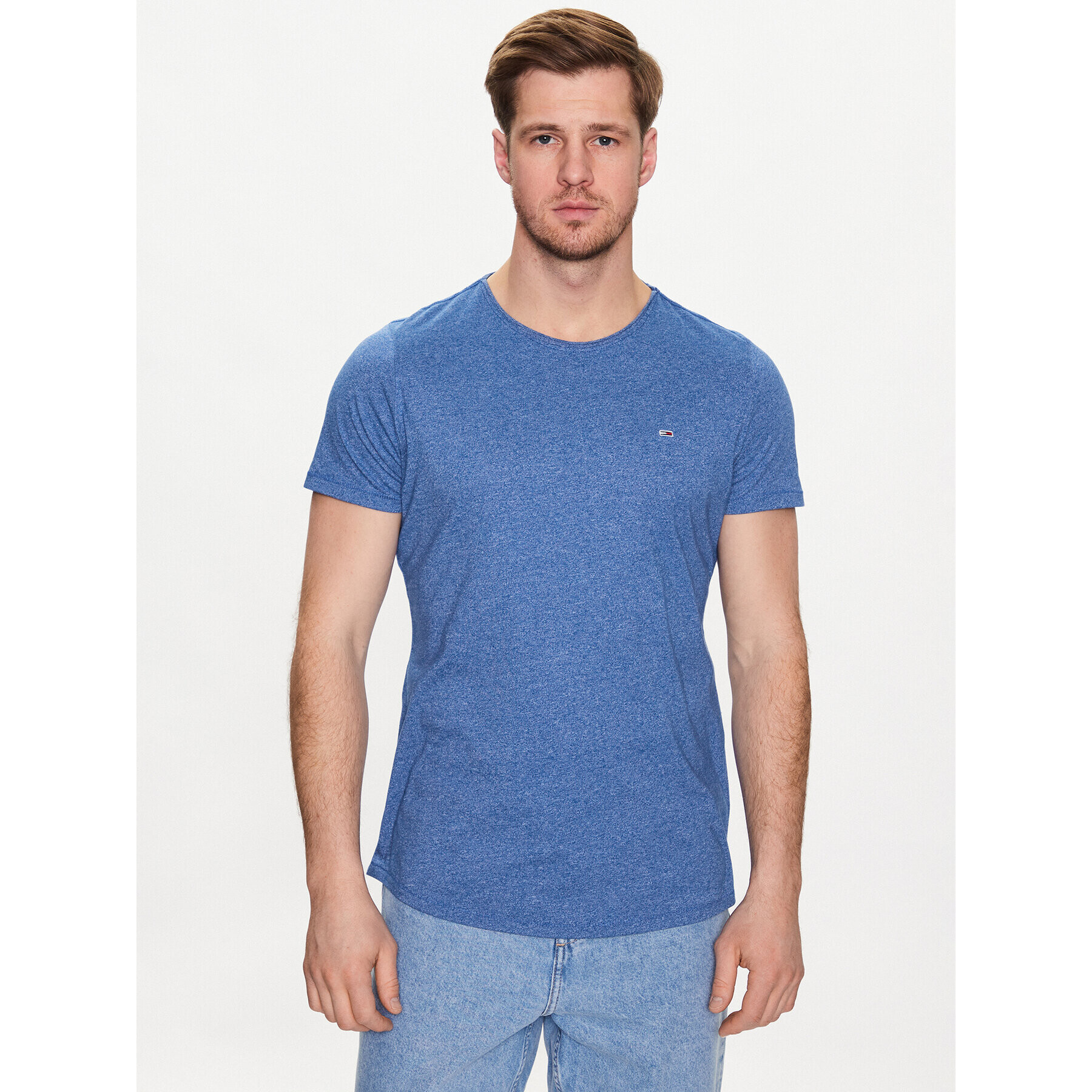 Tommy Jeans Tričko Jaspe DM0DM09586 Tmavomodrá Slim Fit - Pepit.sk