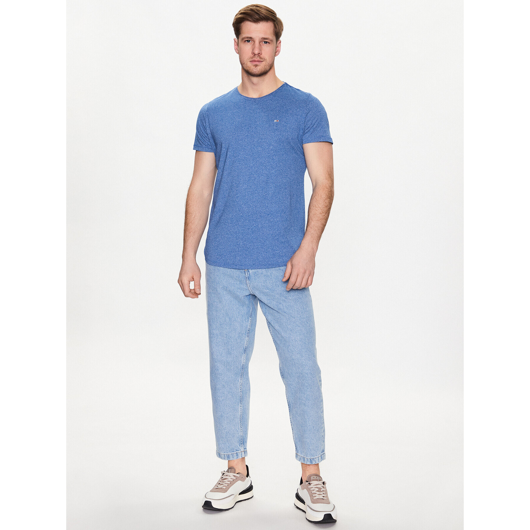 Tommy Jeans Tričko Jaspe DM0DM09586 Tmavomodrá Slim Fit - Pepit.sk