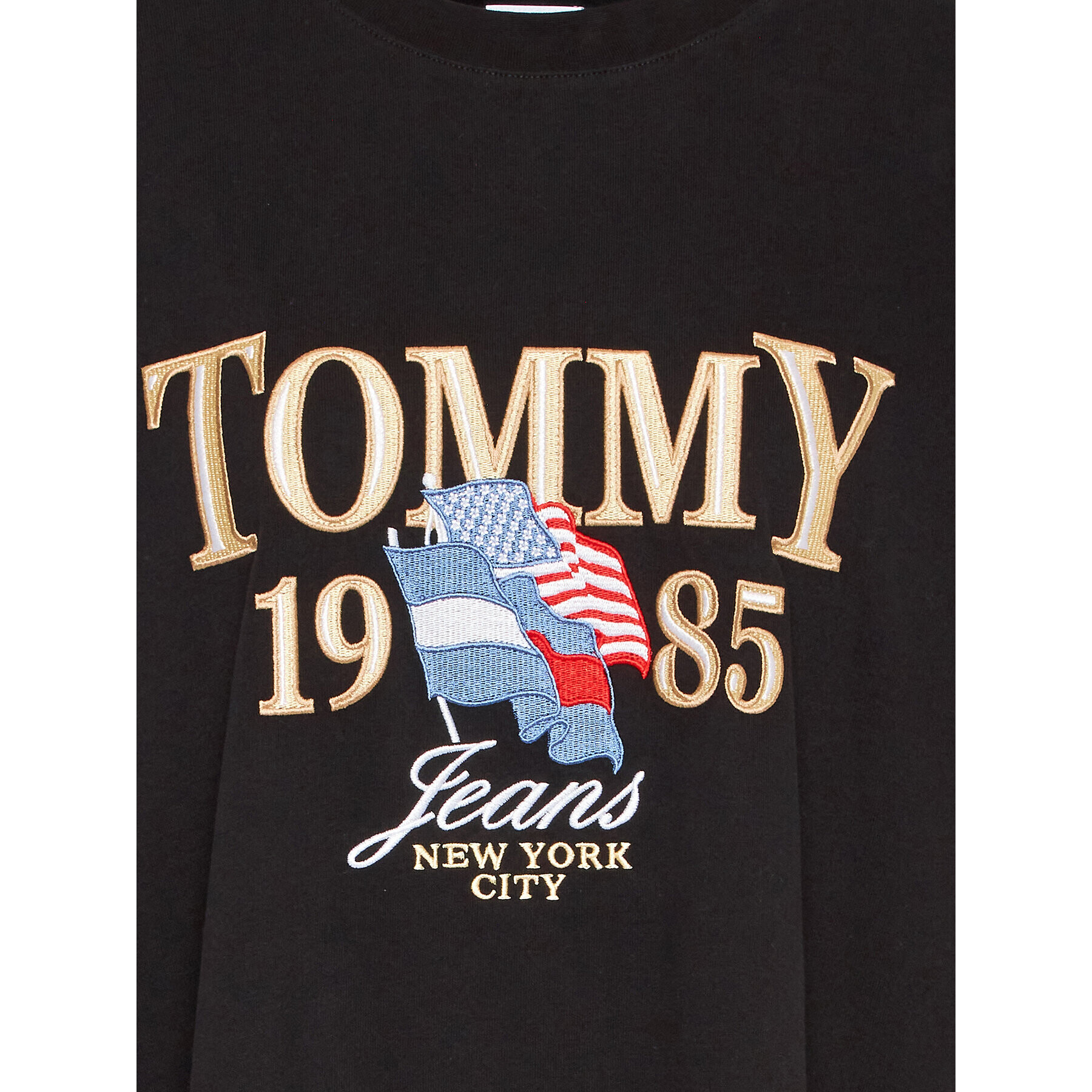 Tommy Jeans Tričko Luxe DW0DW15087 Čierna Regular Fit - Pepit.sk