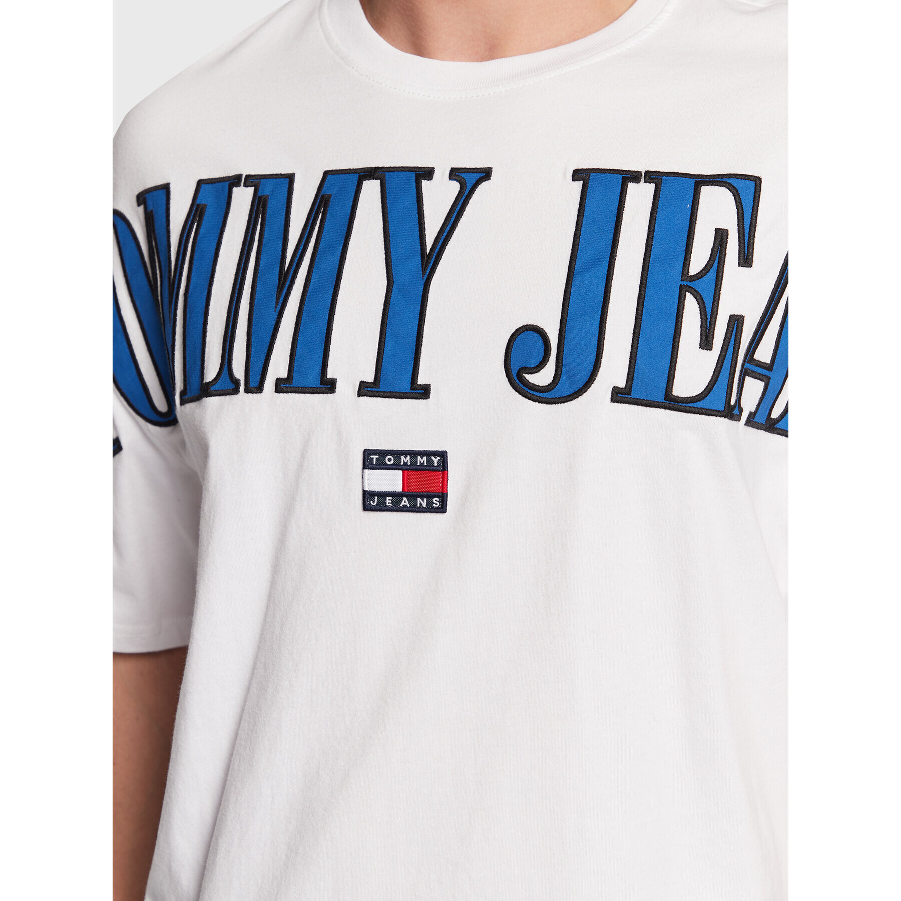 Tommy Jeans Tričko Skater Archive Logo DM0DM15665 Biela Relaxed Fit - Pepit.sk