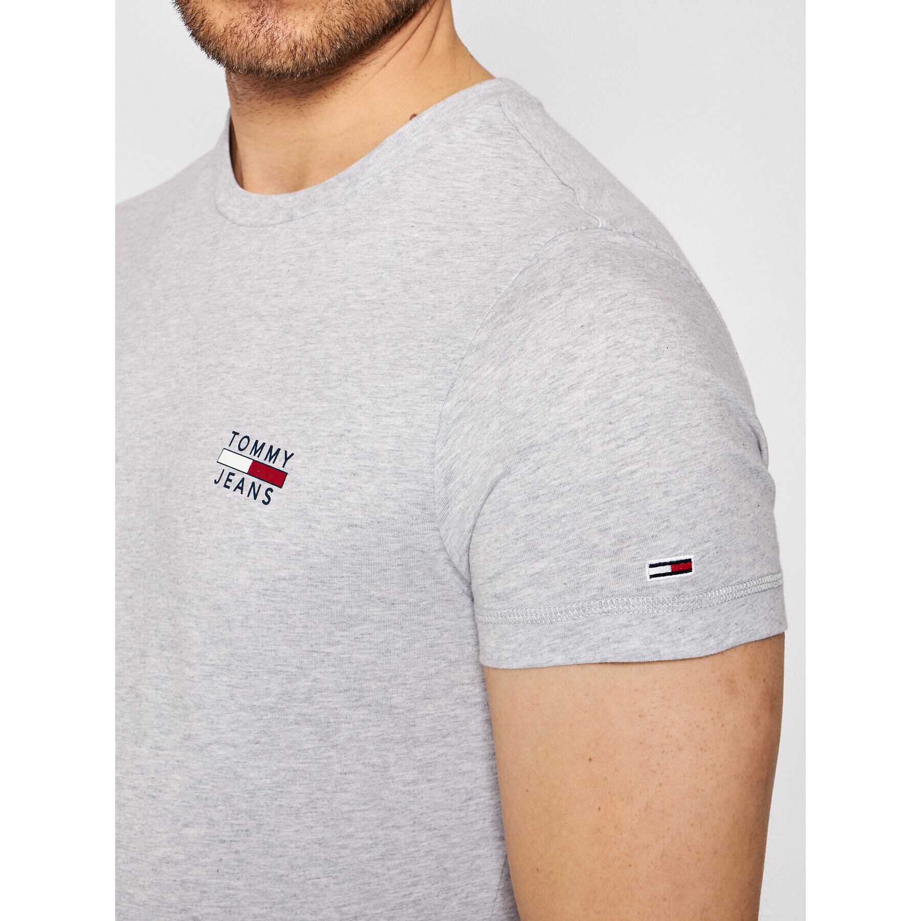 Tommy Jeans Tričko Tjm chest Logo Tee DM0DM10099 Sivá Regular Fit - Pepit.sk