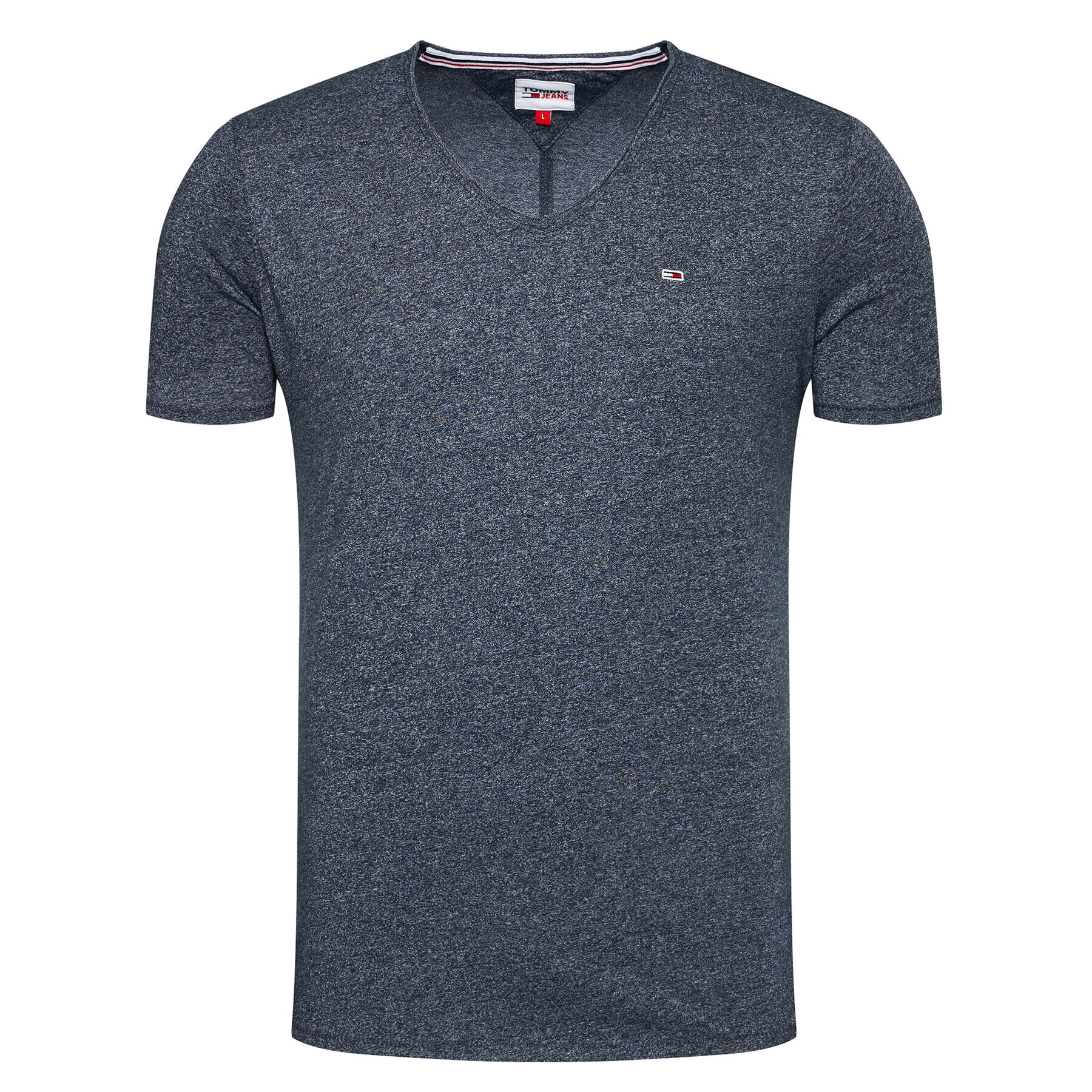 Tommy Jeans Tričko Tjm Jaspe V Neck DM0DM09587 Tmavomodrá Slim Fit - Pepit.sk