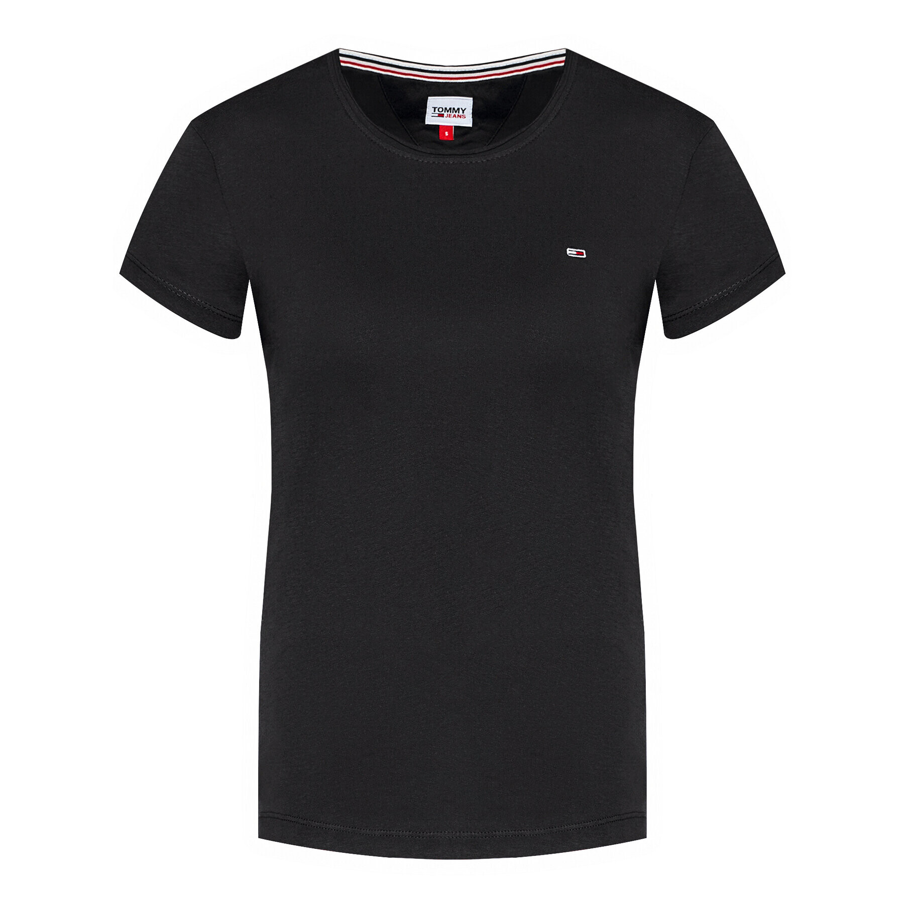 Tommy Jeans Tričko Tjw C Neck DW0DW09194 Čierna Slim Fit - Pepit.sk