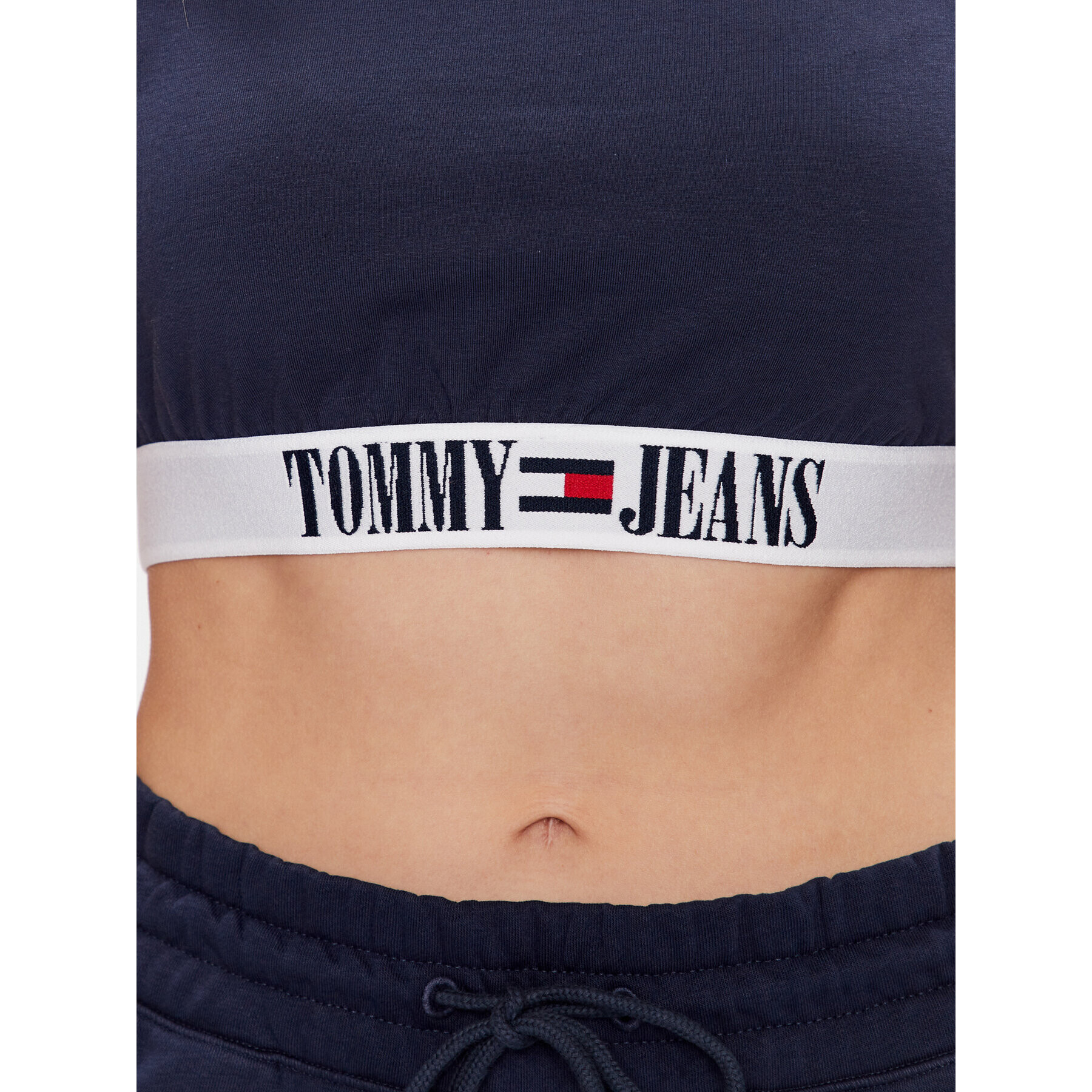 Tommy Jeans Tričko UW0UW04407 Tmavomodrá Slim Fit - Pepit.sk