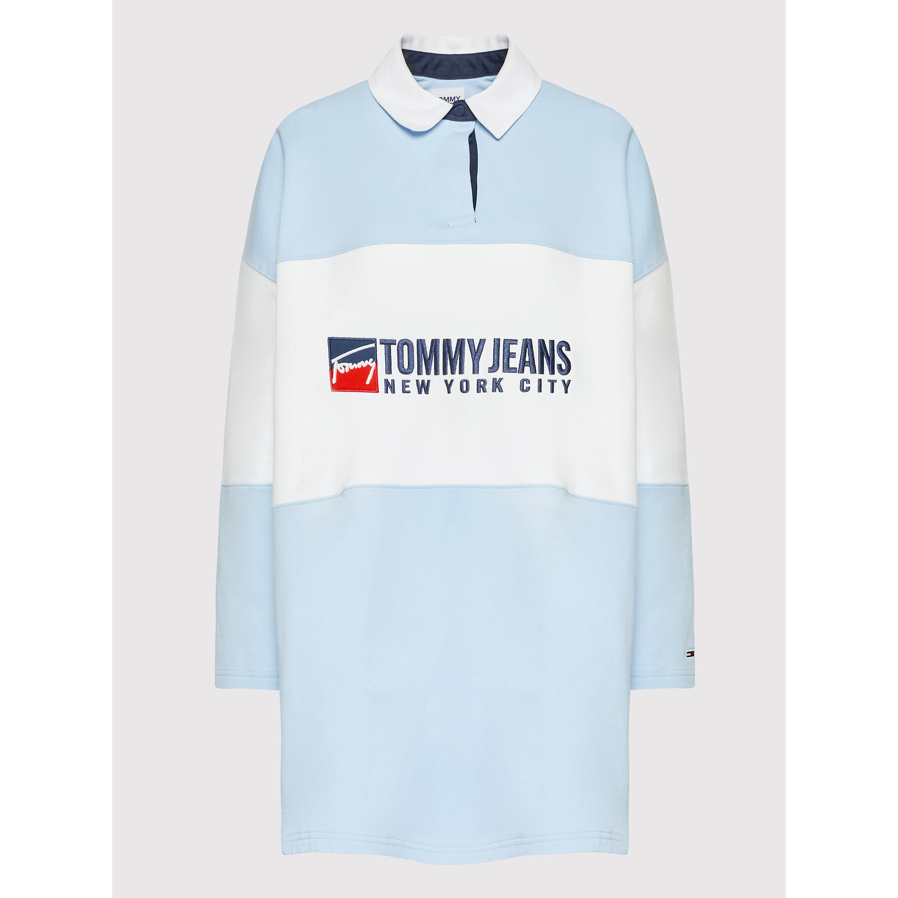 Tommy Jeans Úpletové šaty Athletic Rugby DW0DW13616 Modrá Relaxed Fit - Pepit.sk