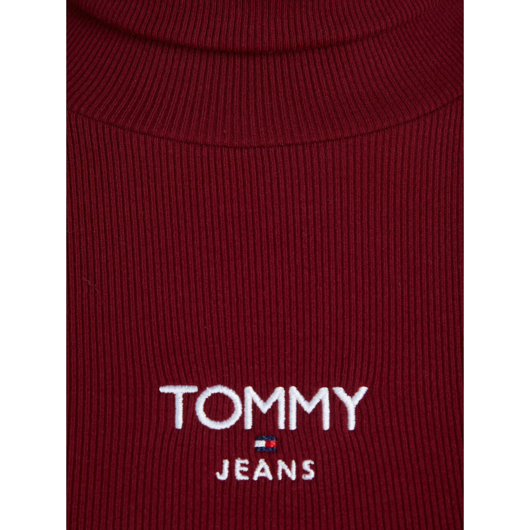 Tommy Jeans Úpletové šaty Ess Logo DW0DW16481 Bordová Slim Fit - Pepit.sk