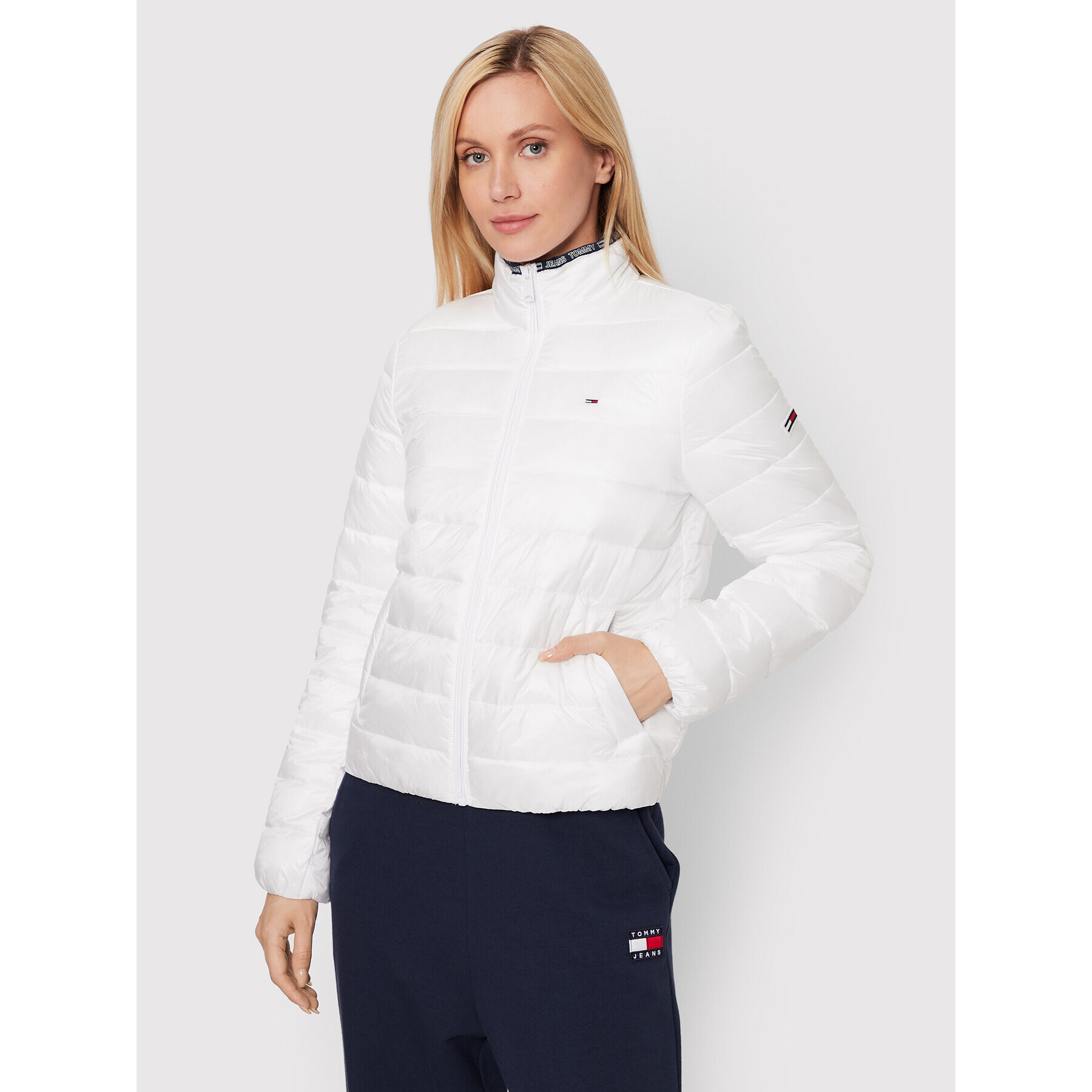 Tommy Jeans Vatovaná bunda Quilted DW0DW12930 Biela Regular Fit - Pepit.sk