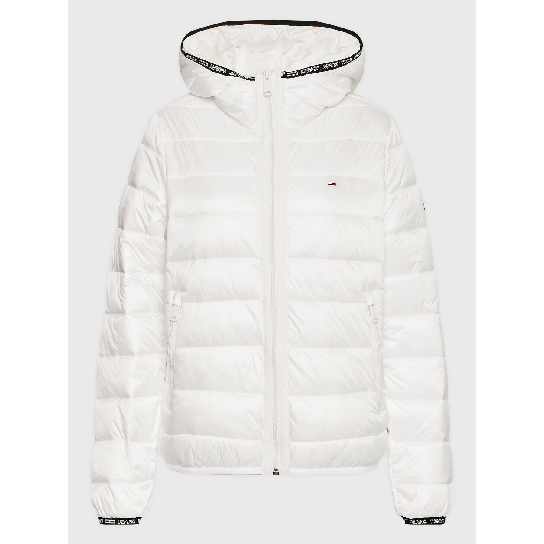 Tommy Jeans Vatovaná bunda Quilted Tape DW0DW09350 Biela Relaxed Fit - Pepit.sk