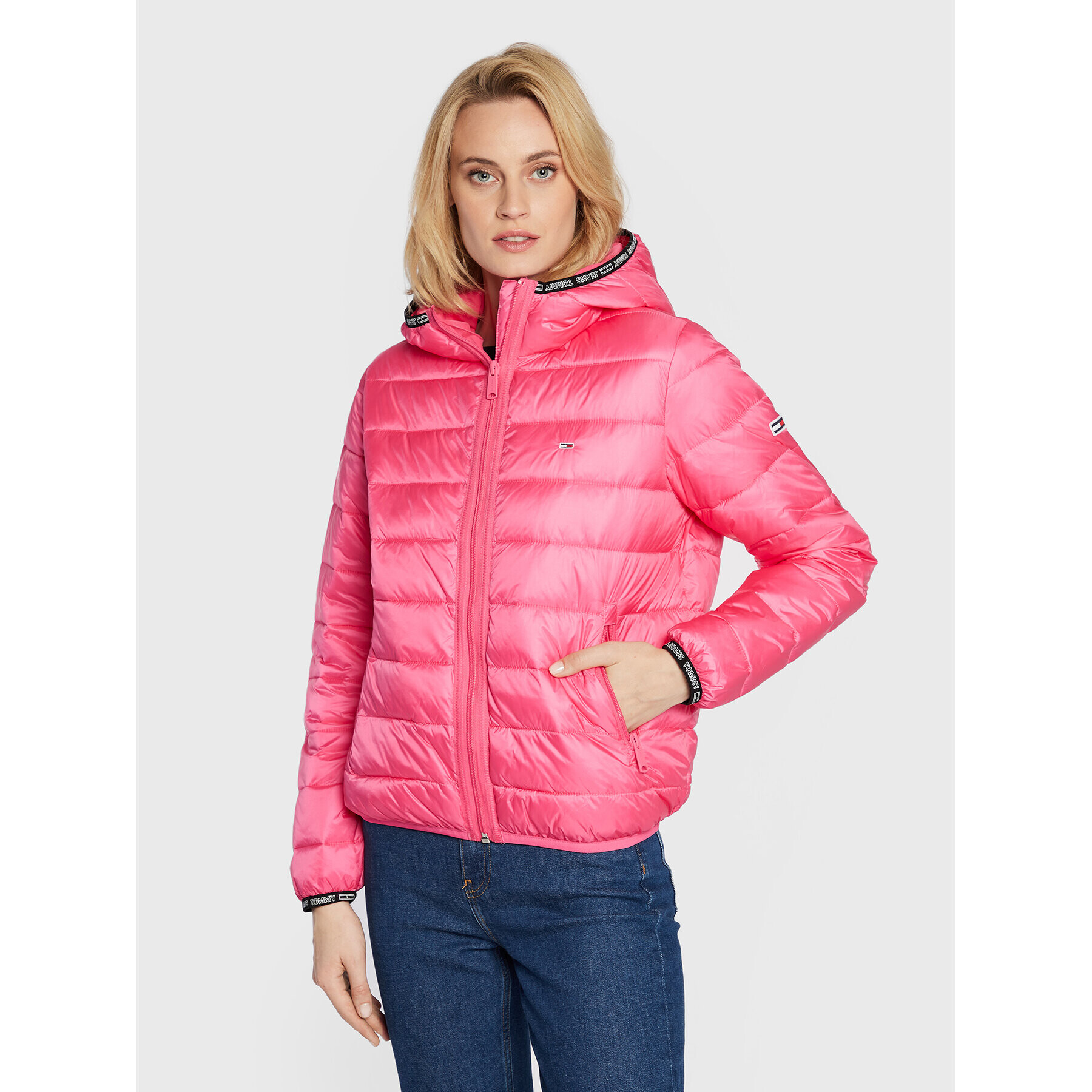 Tommy Jeans Vatovaná bunda Quilted Tape DW0DW09350 Ružová Regular Fit - Pepit.sk