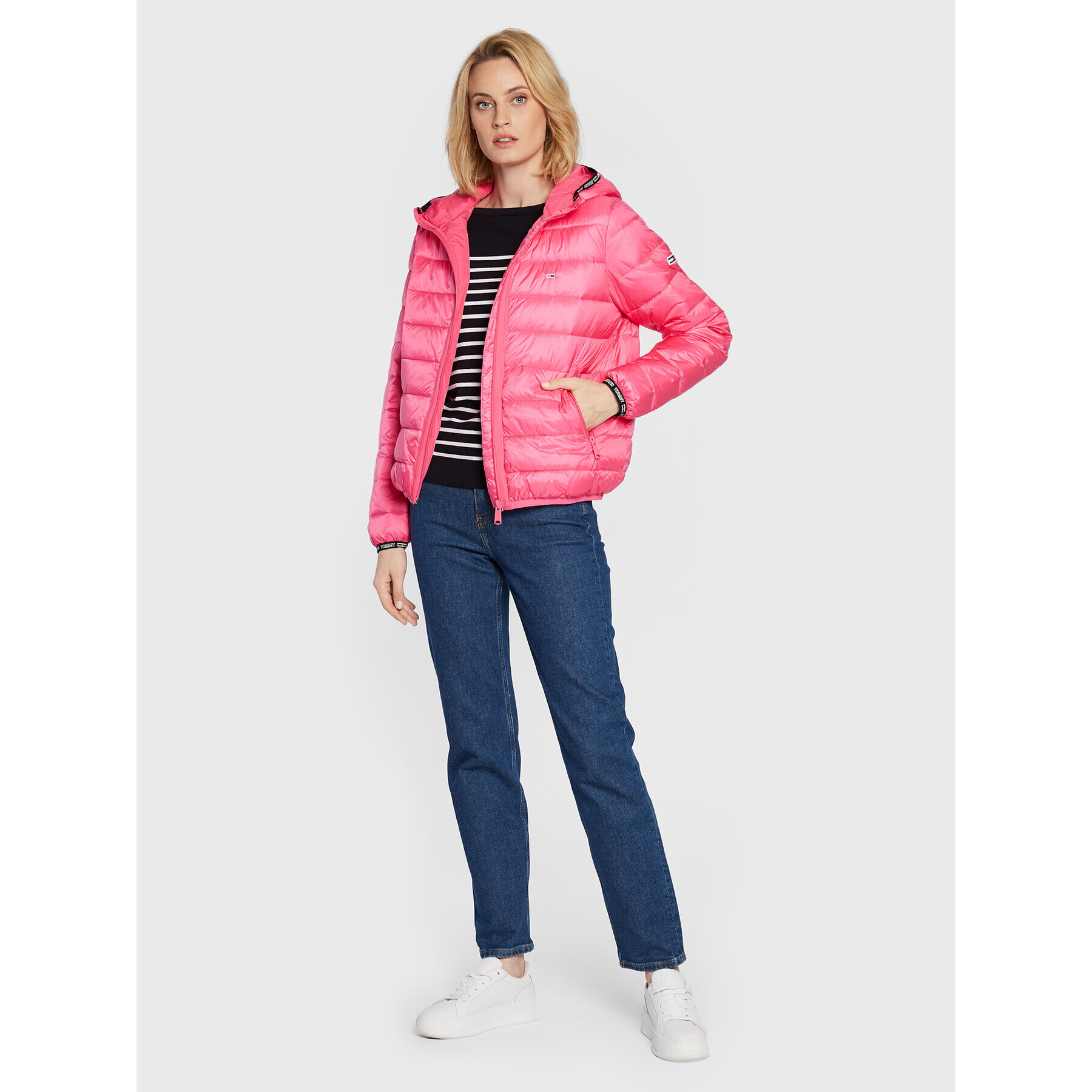 Tommy Jeans Vatovaná bunda Quilted Tape DW0DW09350 Ružová Regular Fit - Pepit.sk