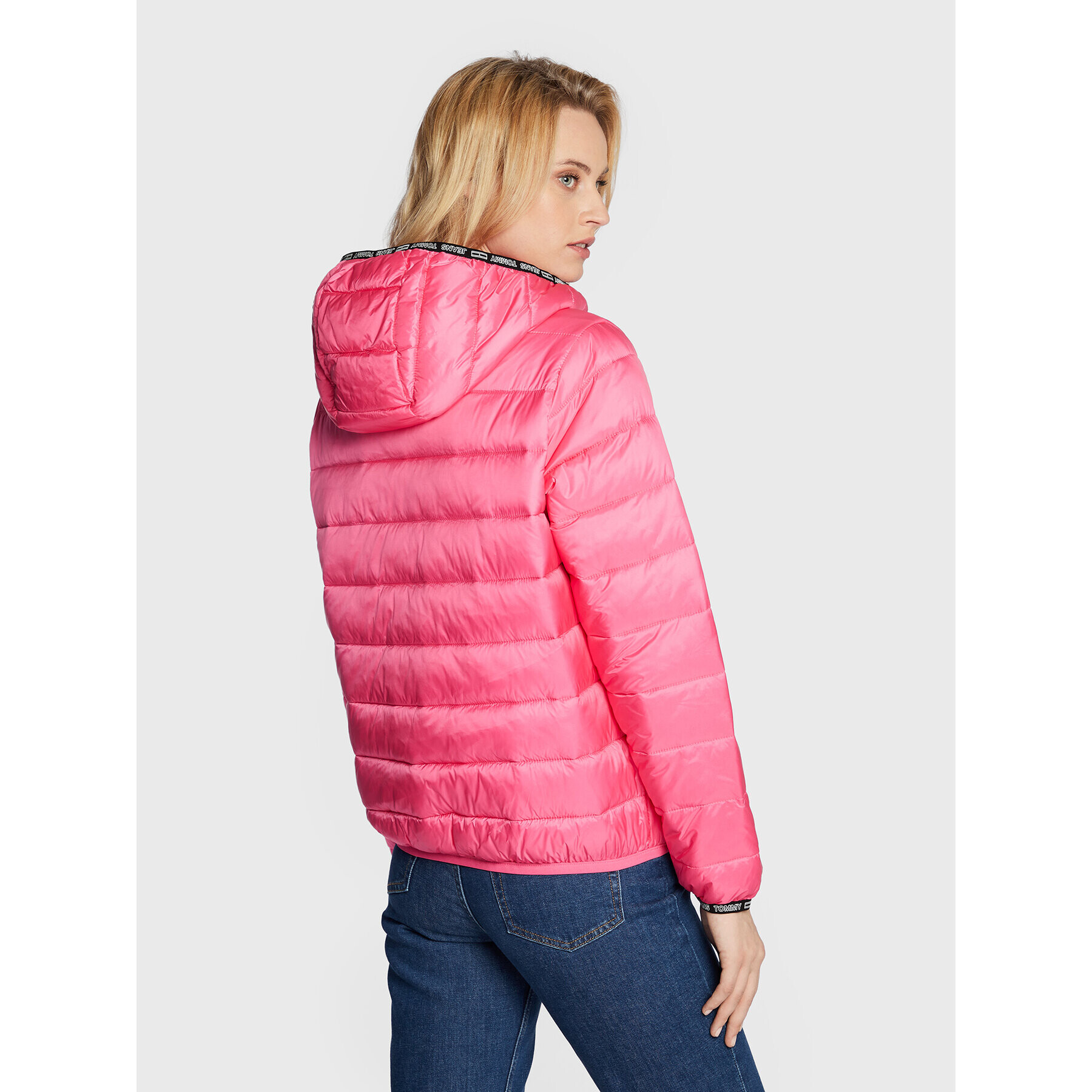 Tommy Jeans Vatovaná bunda Quilted Tape DW0DW09350 Ružová Regular Fit - Pepit.sk