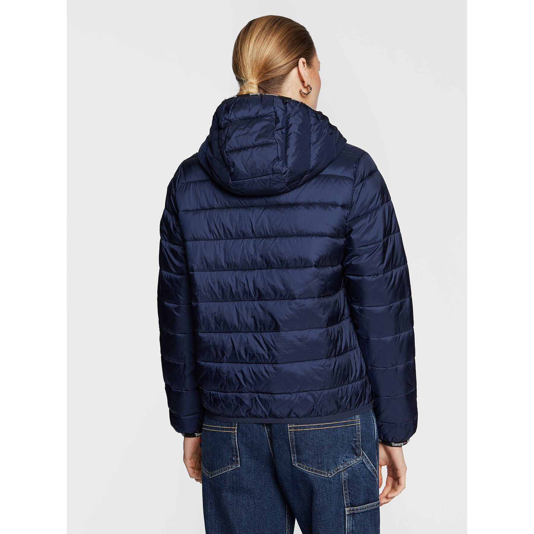 Tommy Jeans Vatovaná bunda Quilted Tape DW0DW15168 Tmavomodrá Regular Fit - Pepit.sk